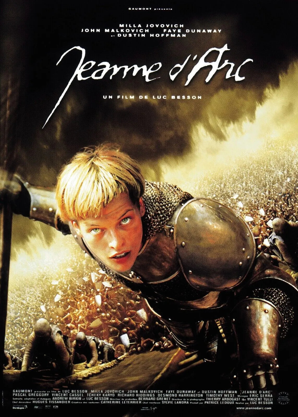 JEANNE D’ARC, MILLA JOVOVICH, 1999, REPRO MOVIE POSTER, VINTAGE, HQ