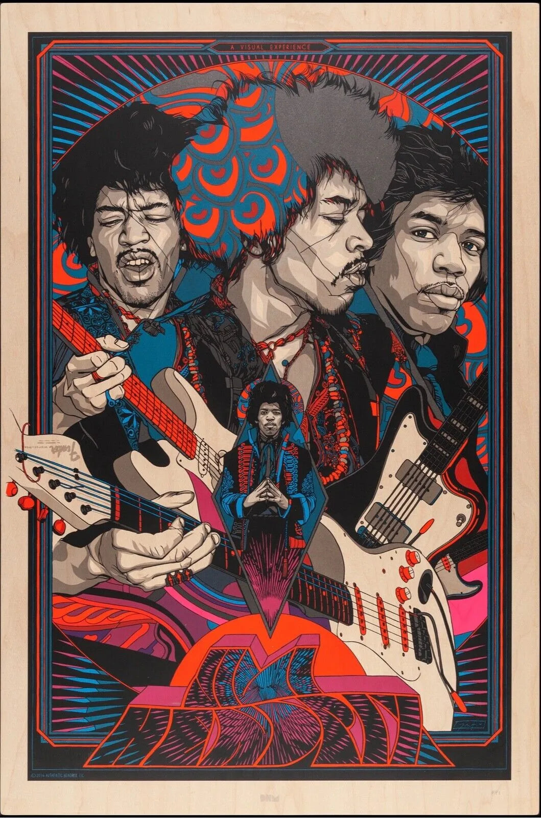 JIMI HENDRIX, MUSIQUE, REPRO AFFICHE VINTAGE, HQ