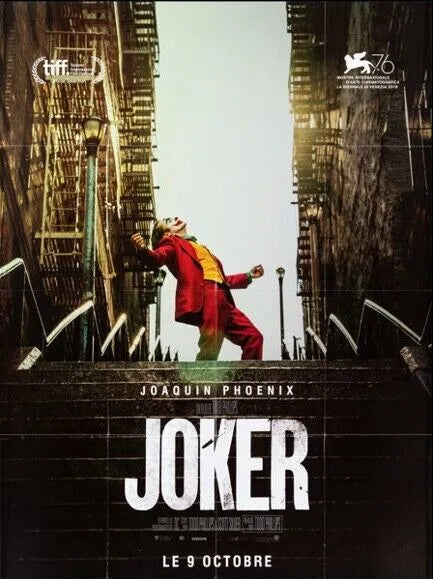 JOKER, JOAQUIN PHOENIX, 2019, REPRO MOVIE POSTER, VINTAGE, HQ