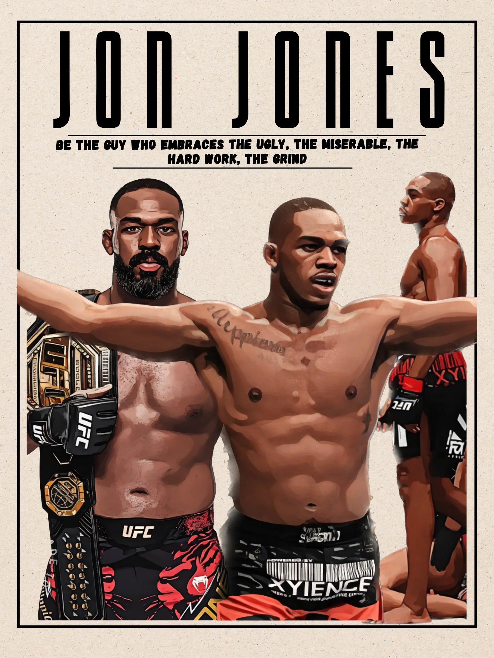 JON JONES UFC, MMA, PÓSTER DEPORTIVO HQ