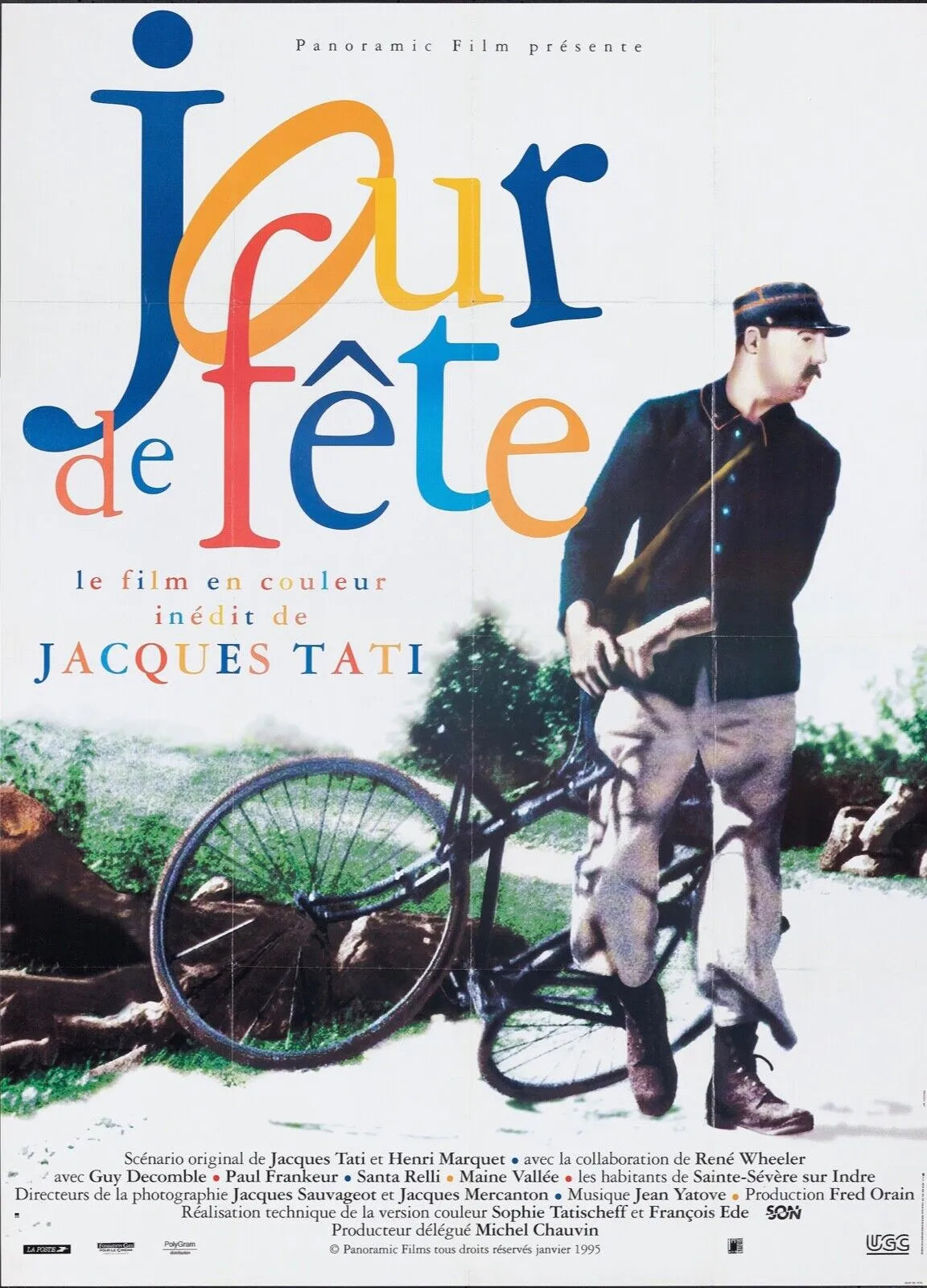 JOUR DE FÊTE JACQUES TATI, REPRO AFFICHE CINEMA VINTAGE HQ