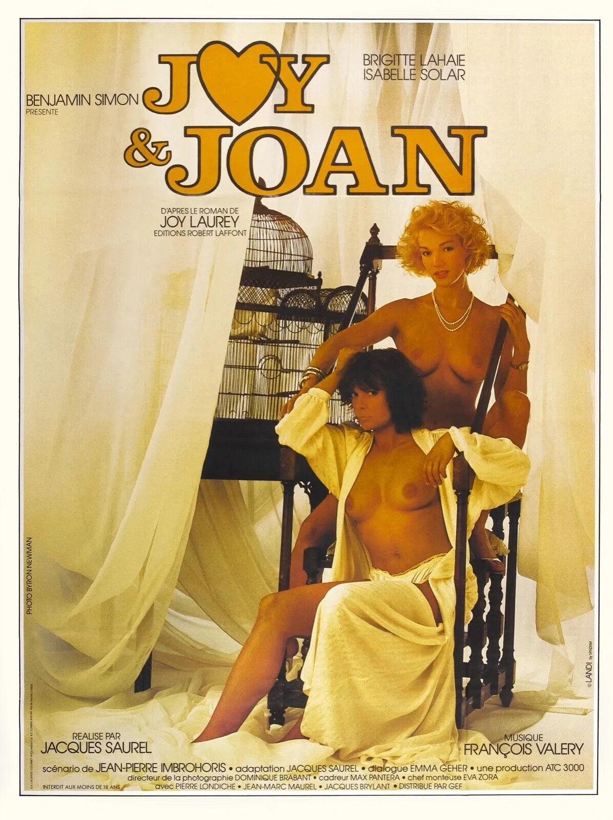 JOY & JOAN BRIGITTE LAHAIE, AFFICHE VINTAGE MOVIE POSTER HQ