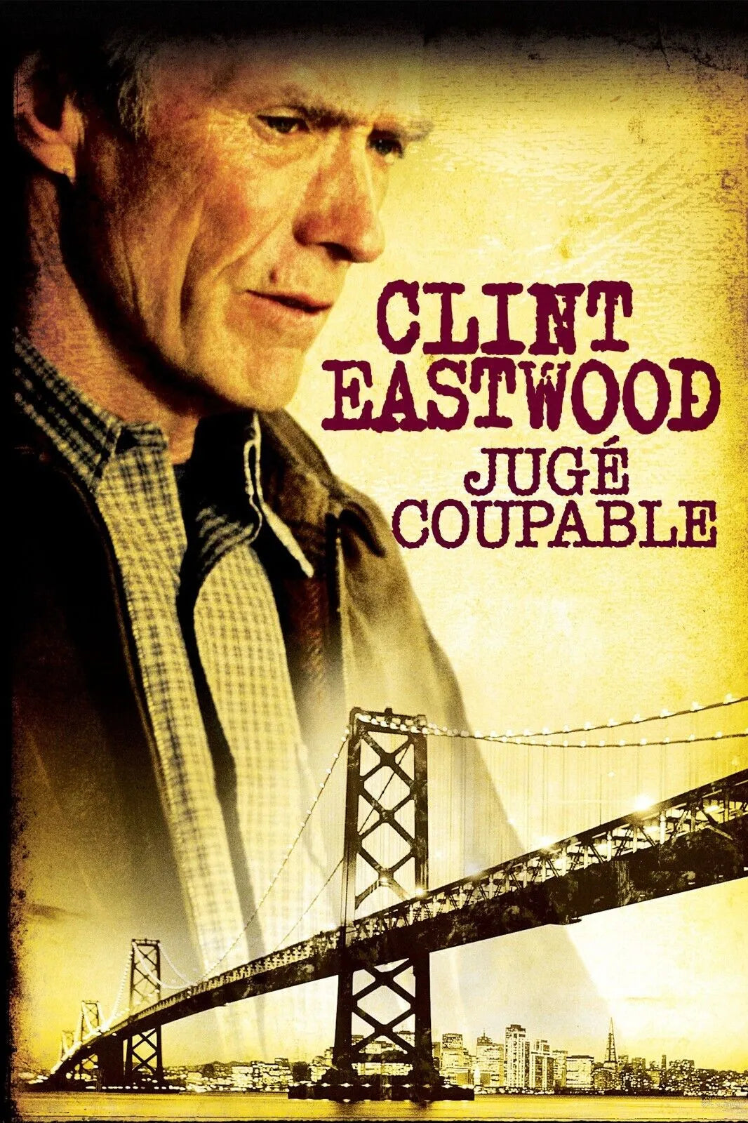JUGÉ COUPABLE – CLINT EASTWOOD, 1999 – REPRO AFFICHE DE CINÉMA VINTAGE HQ