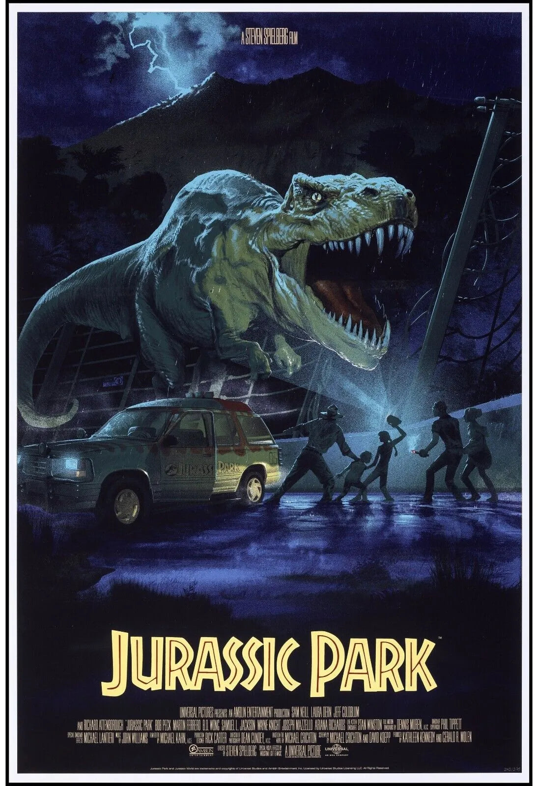 JURASSIC PARK – STEVEN SPIELBERG, 1993 – REPRO AFFICHE CINÉMA VINTAGE HQ