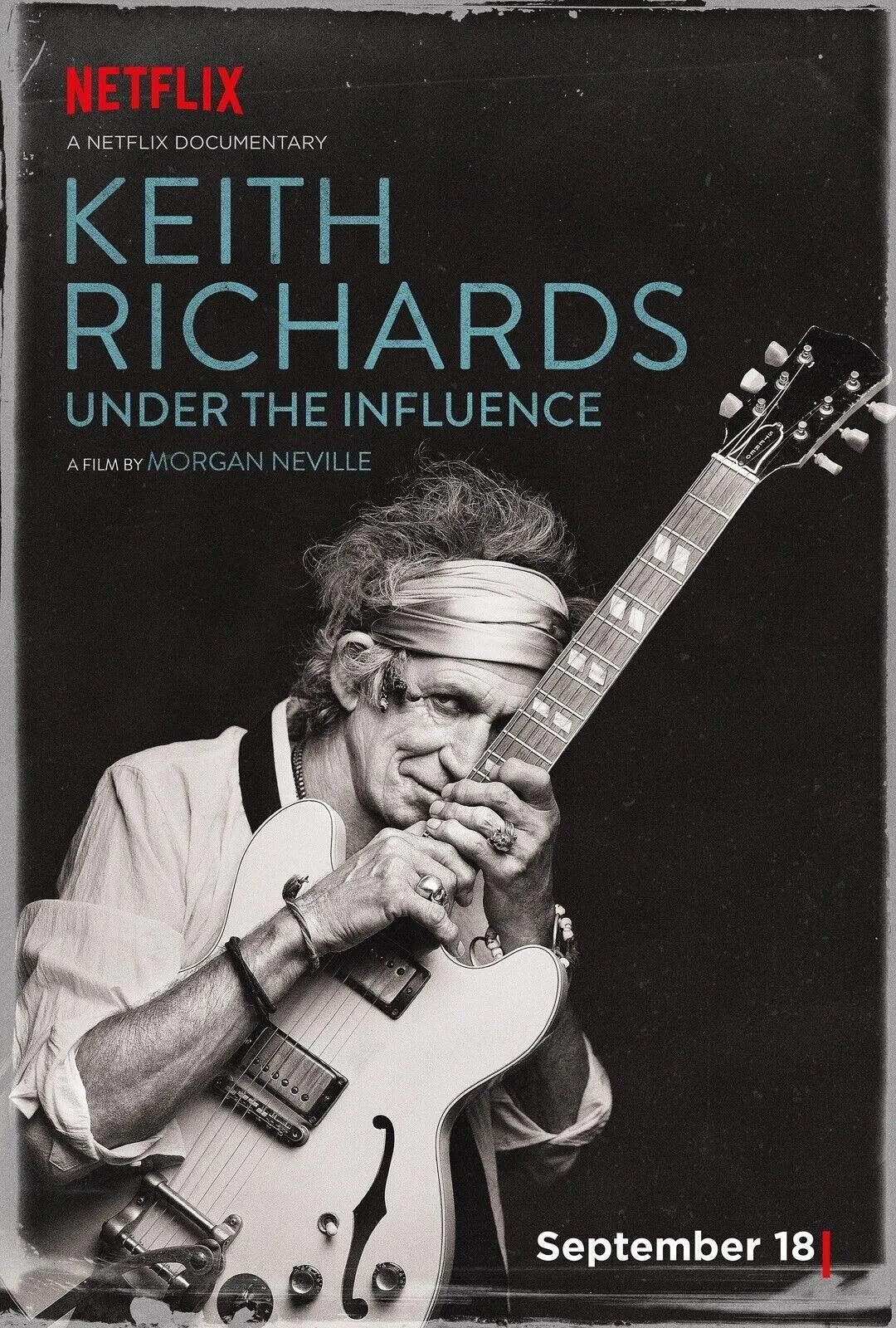 KEITH RICHARDS UNDER THE INFLUENCE, AFFICHE DE MUSIQUE VINTAGE HQ