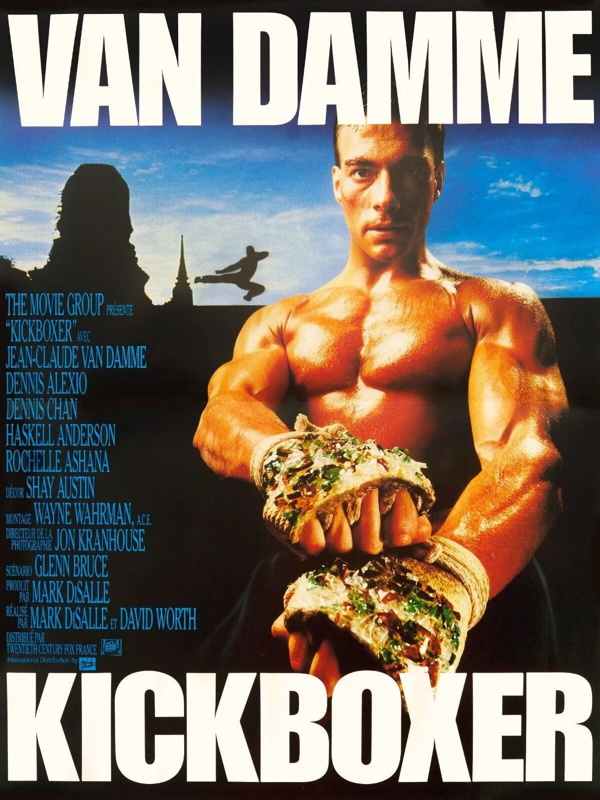 KICKBOXER, JEAN-CLAUDE VAN DAMME, 1989, REPRO MOVIE POSTER, VINTAGE, HQ