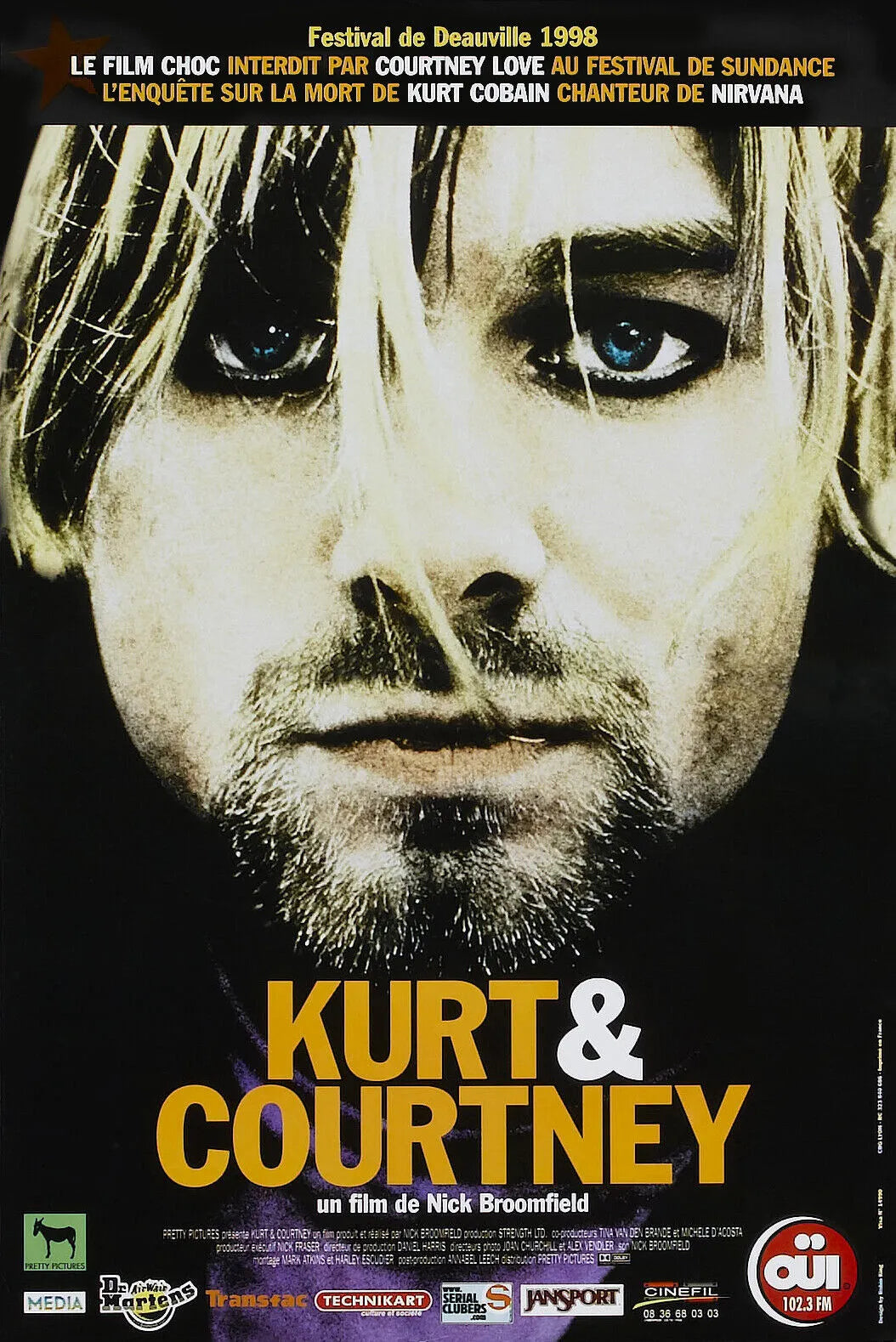 KURT & COURTNEY, NICK BROOMFIELD, AFFICHE CINEMA VINTAGE HQ