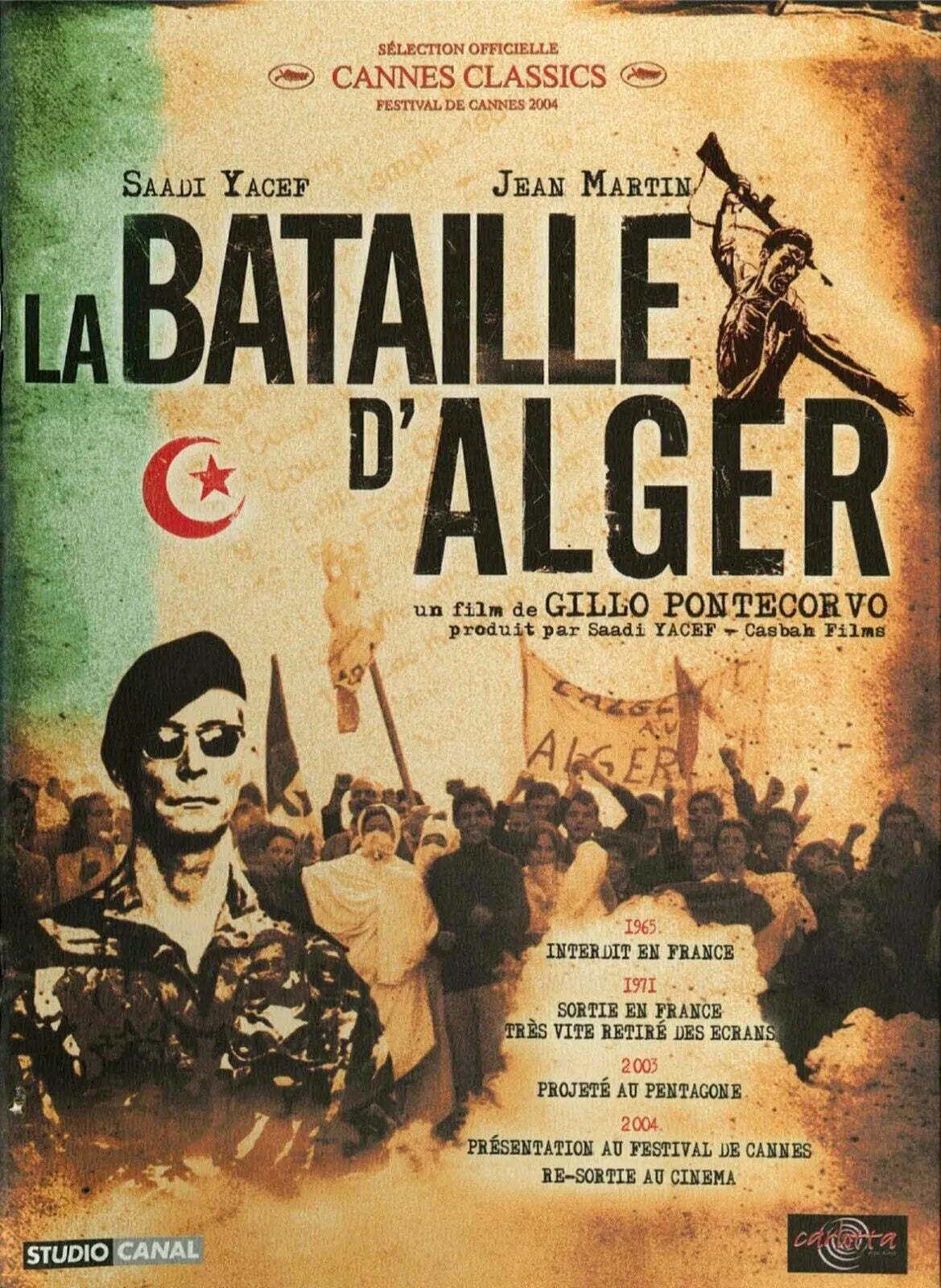 LA BATAILLE D' ALGER, BRAHIM HADJADJ, 1966, MOVIE POSTER HQ
