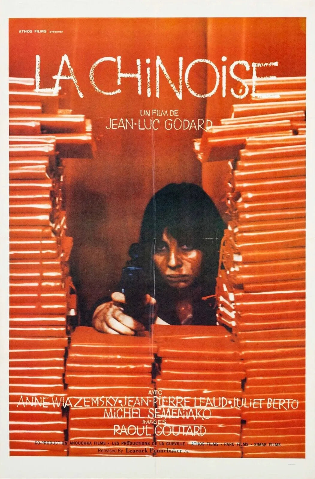 LA CHINA, JEAN-LUC GODARD, REPRODUCCIÓN DE CARTEL DE CINE VINTAGE DE ALTA CALIDAD