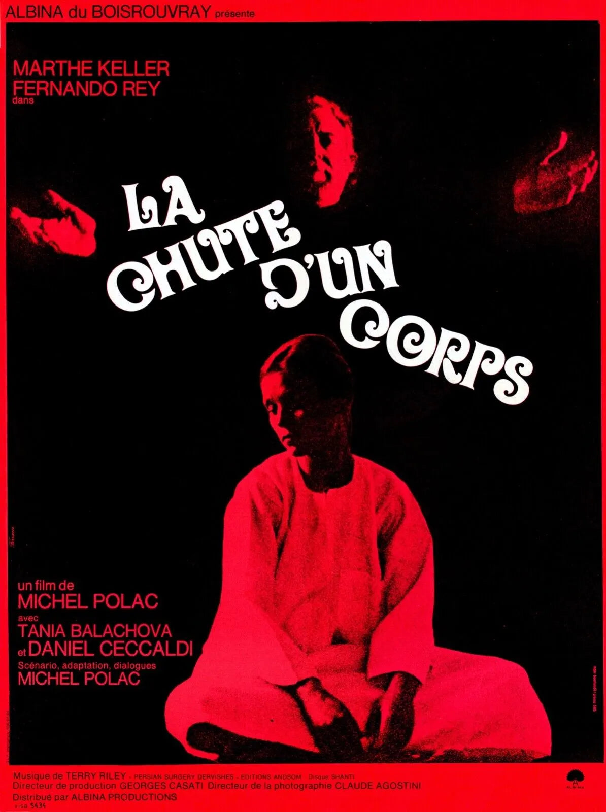 LA CHUTE D’UN CORPS, MARTHE KELLER, 1973, REPRO MOVIE POSTER VINTAGE, HQ
