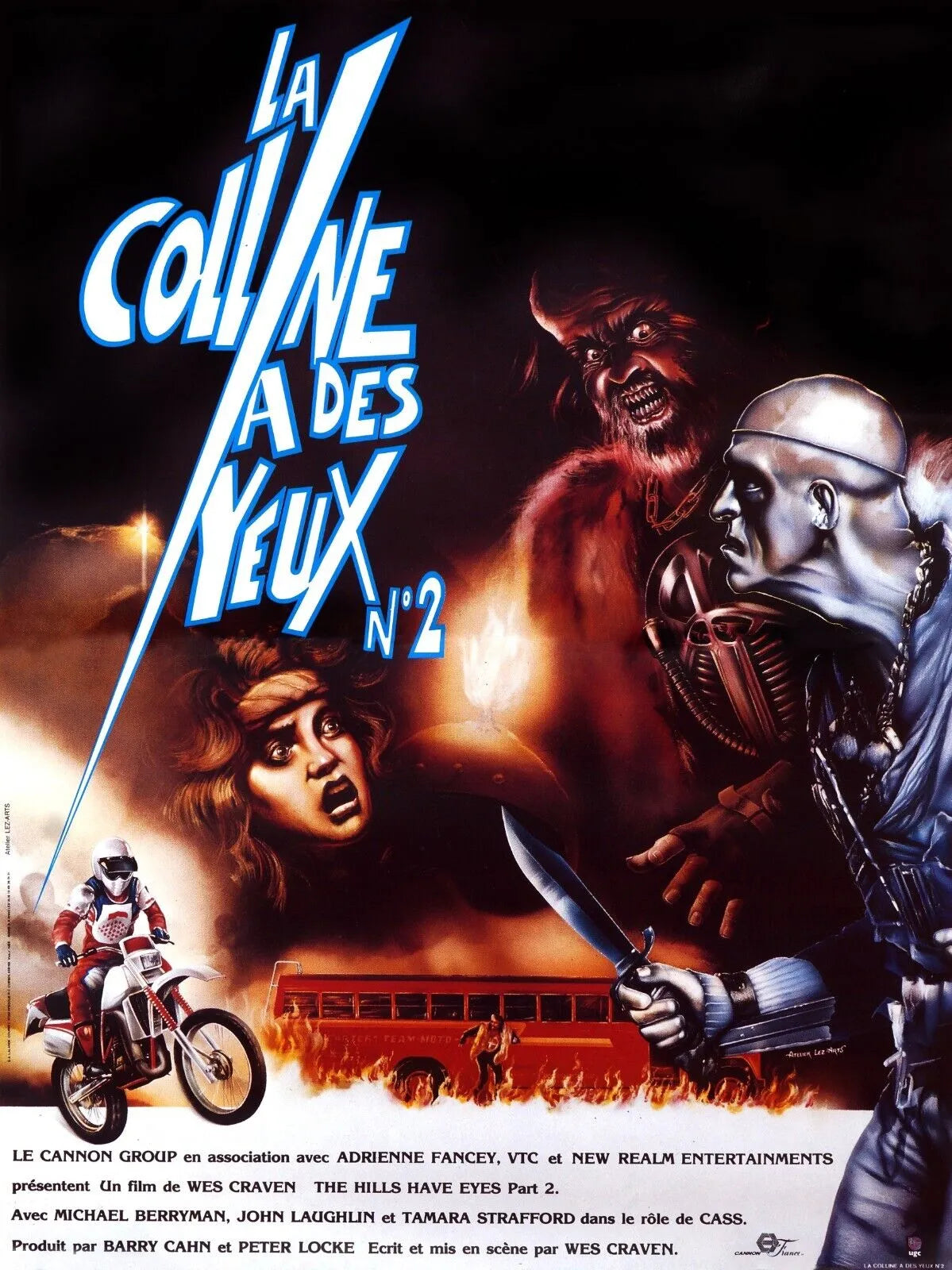 LA COLLINE A DES YEUX 2, 1984, REPRO AFFICHE CINÉMA VINTAGE, HQ MOVIE POSTER HQ
