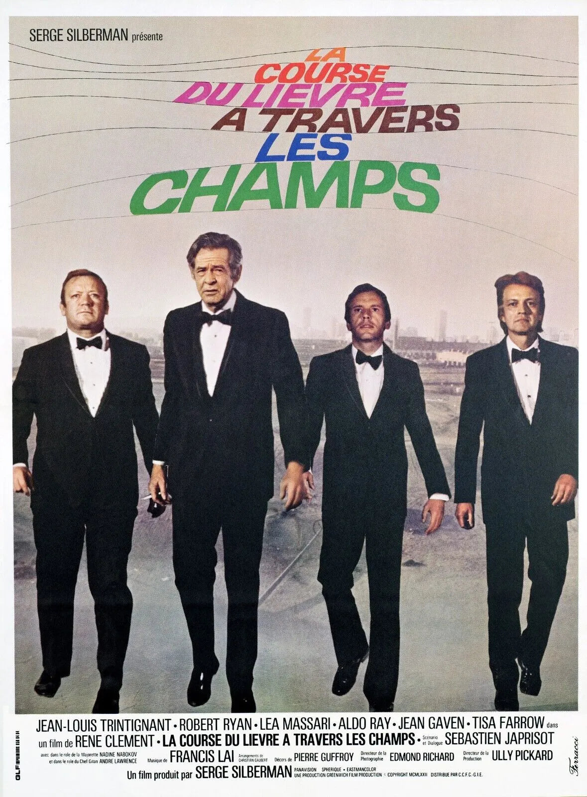 LA COURSE DU LIEVRE A TRAVERS LES CHAMPS, JEAN-LOUIS TRINTIGNANT, 1972, REPRO AFFICHE VINTAGE MOVIE POSTER HQ
