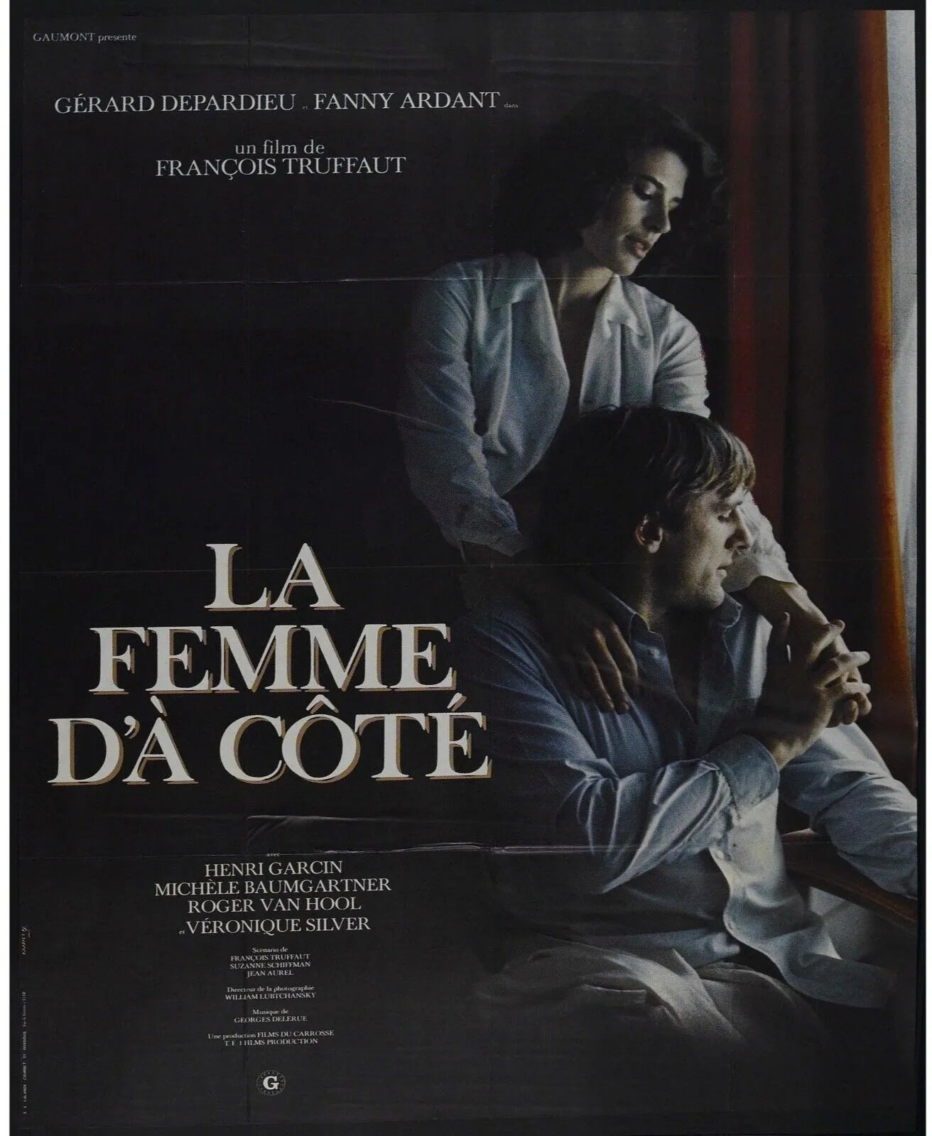 LA FEMME D'À CÔTÉ, GÉRARD DEPARDIEU, 1981, REPRO AFFICHE DE CINÉMA VINTAGE, HQ
