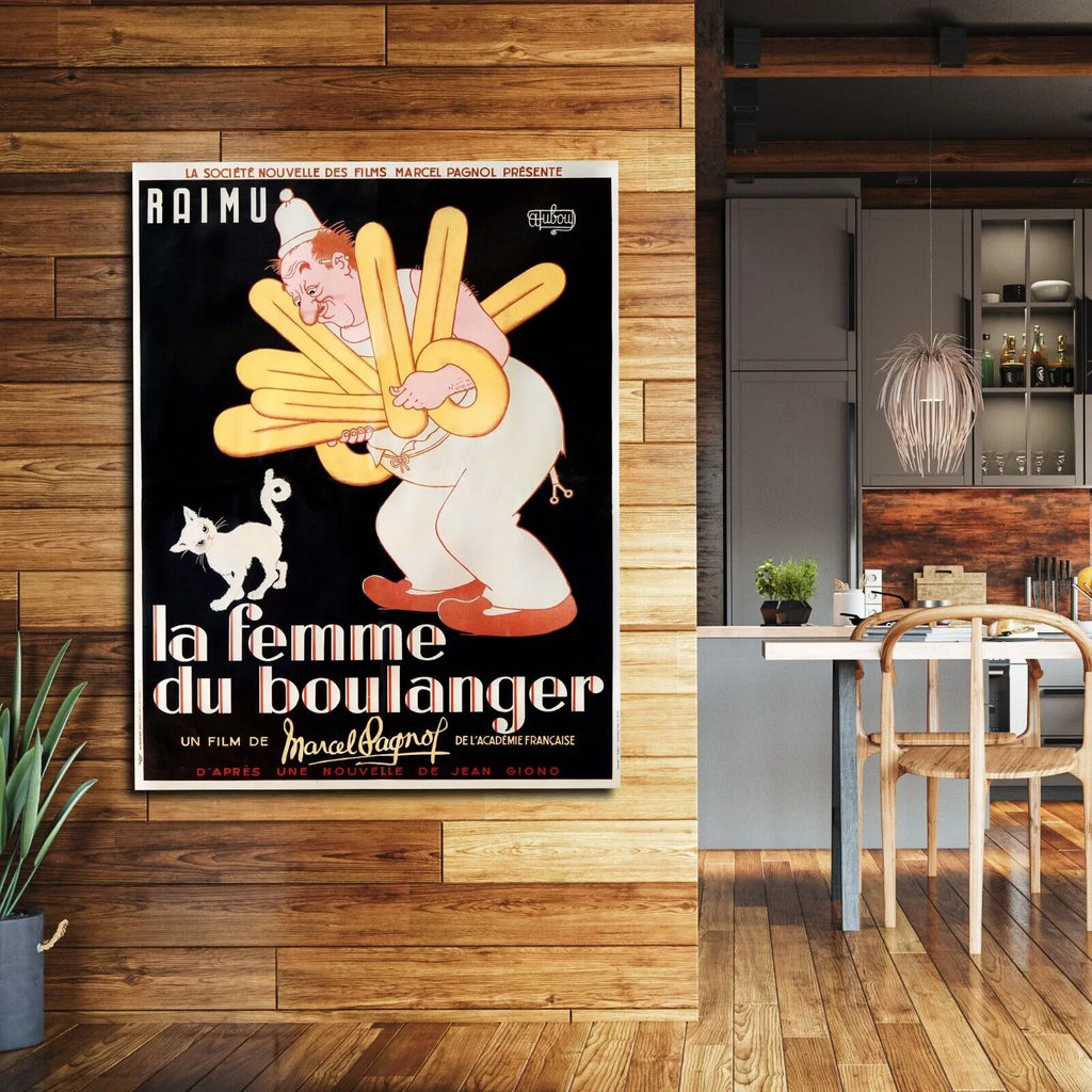 LA FEMME DU BOULANGER, FERNANDEL, 1938, REPRO MOVIE POSTER, VINTAGE, HQ