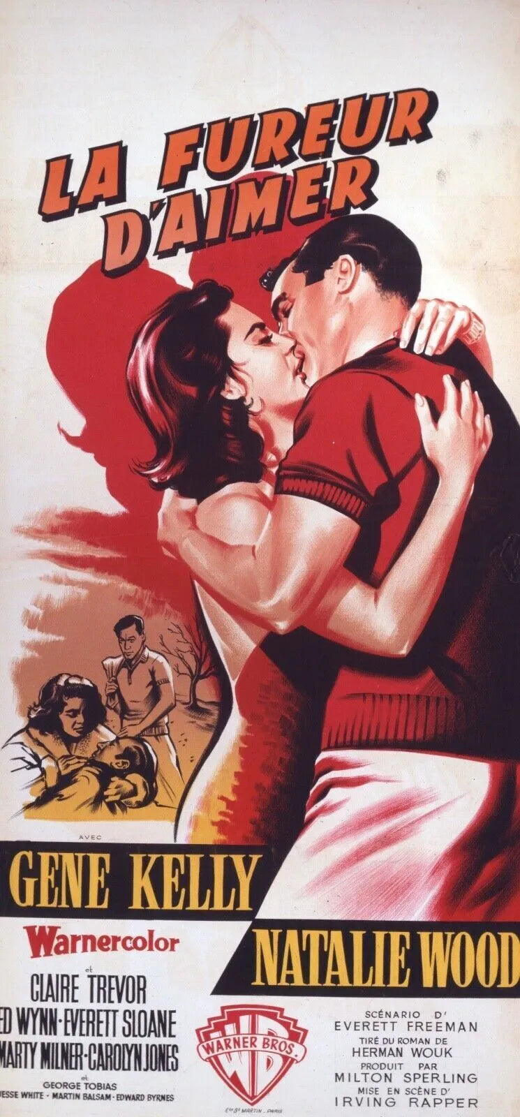 LA FUREUR D'AIMER, GENE KELLY, 1952, repro affiche cinéma VINTAGE, HQ