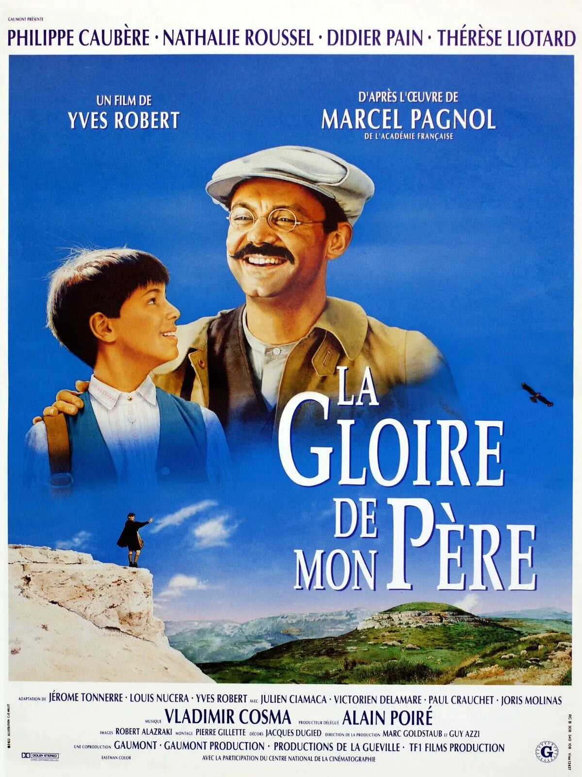 LA GLOIRE DE MON PERE, MARCEL PAGNOL,YVES ROBERT, 1990, REPRO AFFICHE CINEMA VINTAGE, HQ
