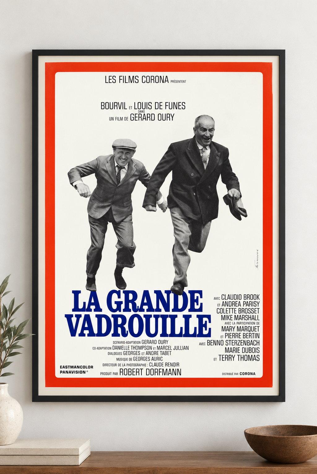 LA GRANDE VADROUILLE, LOUIS DE FUNES, BOURVIL Repro affiche cinéma