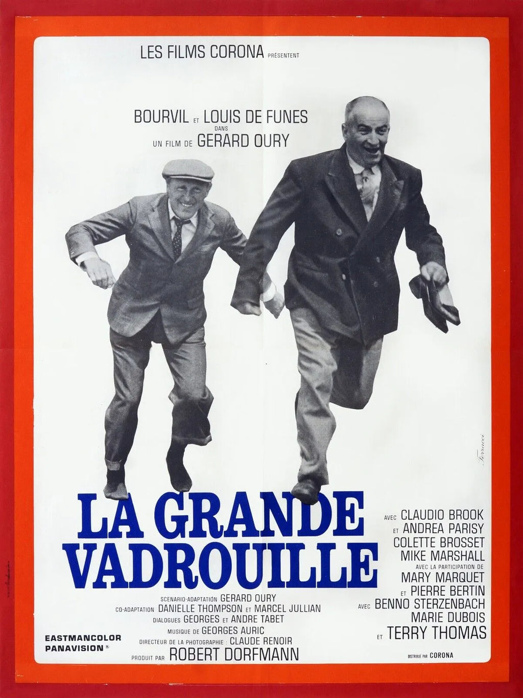 LA GRANDE VADROUILLE, LOUIS DE FUNES, BOURVIL Repro affiche cinéma