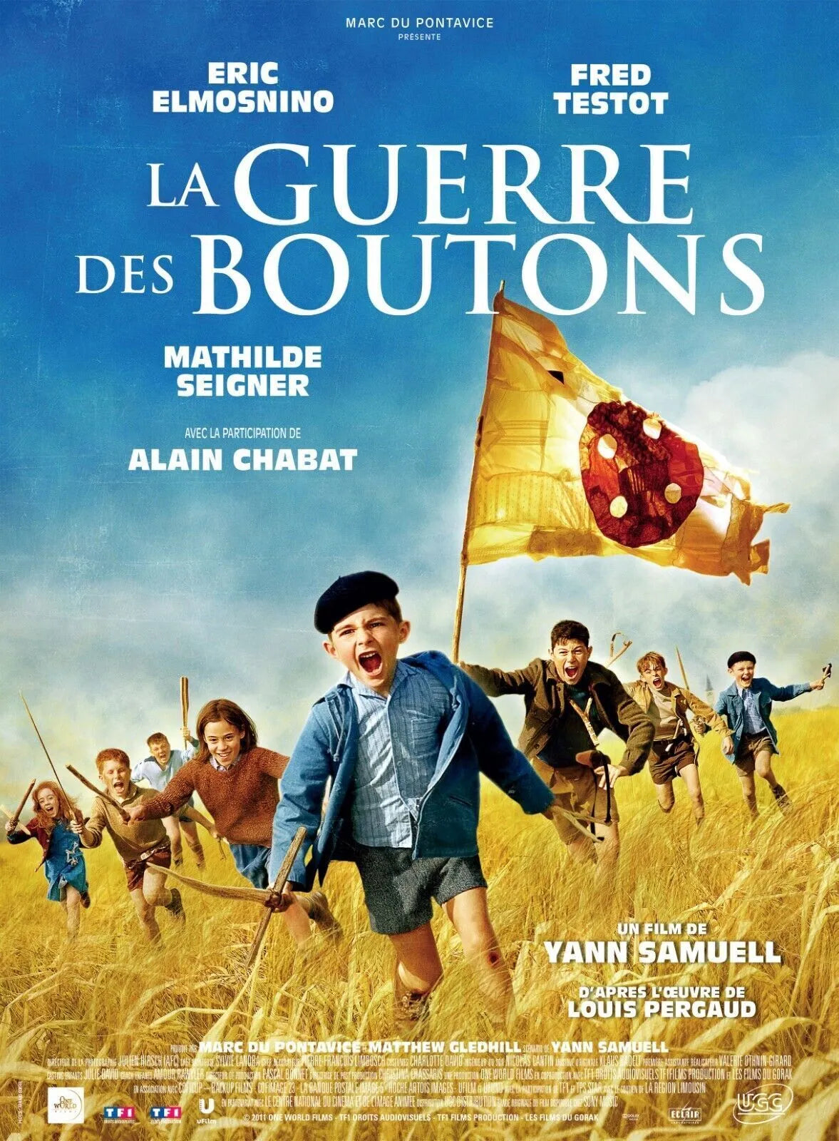 LA GUERRE DES BOUTONS, FRED TESTO, 2011, repro affiche cinéma, VINTAGE, HQ
