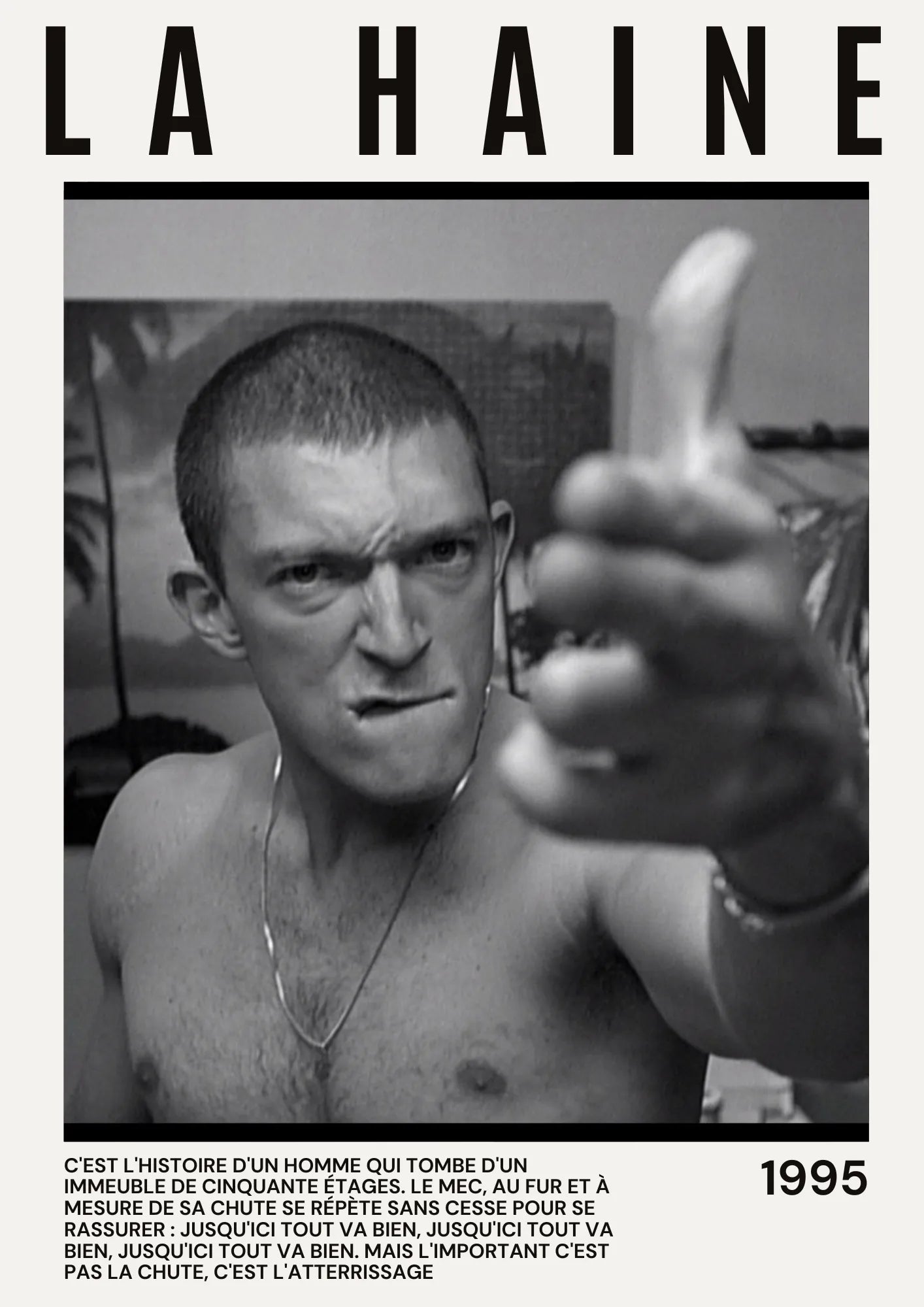 LA HAINE MOVIE POSTER HQ VICENT CASSEL
