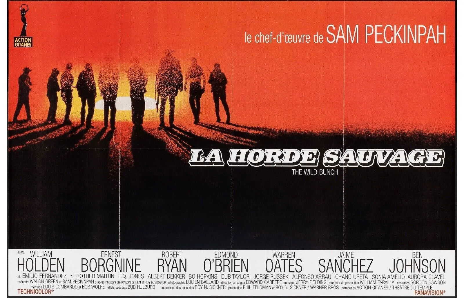 LA HORDE SAUVAGE, SAM PECKINPAH, 1969, REPRO AFFICHE CINEMA VINTAGE, HQ