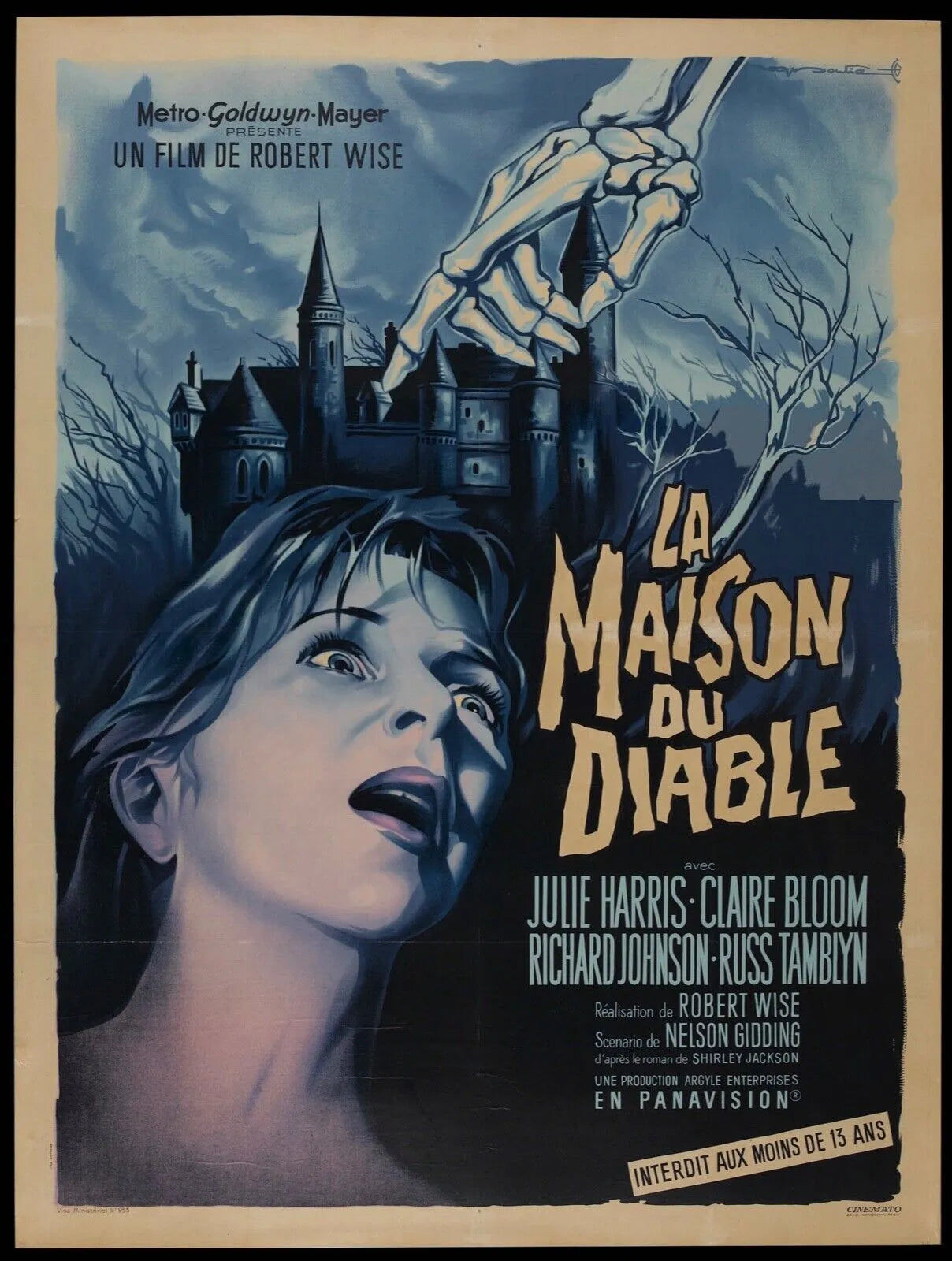 LA MAISON DU DIABLE, JULIE HARRIS, REPRO AFFICHE CINEMA VINTAGE, HQ