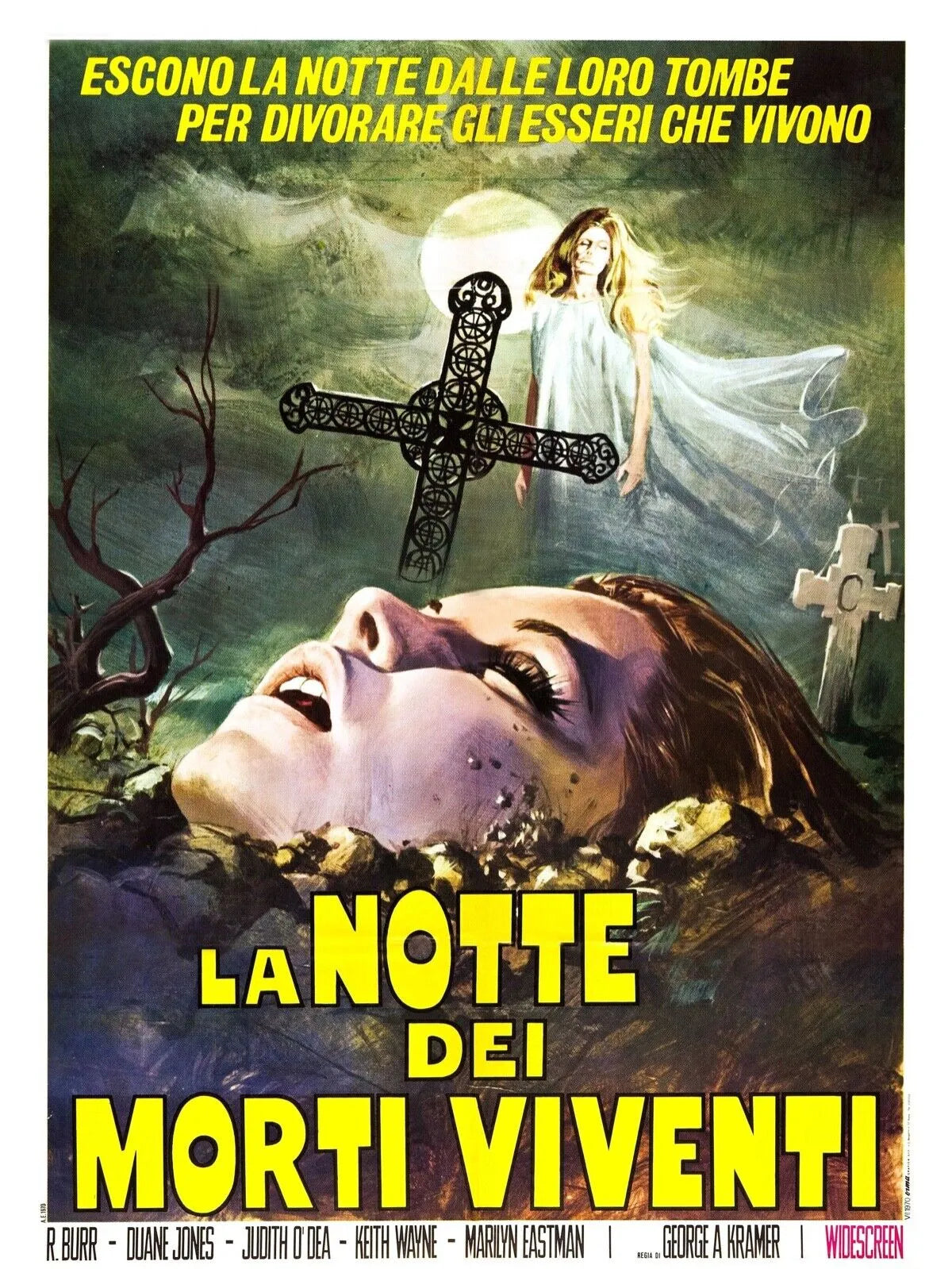 LA NUIT DES MORTS-VIVANTS, DUANE JONES, 1968, REPRO AFFICHE CINEMA VINTAGE, HQ