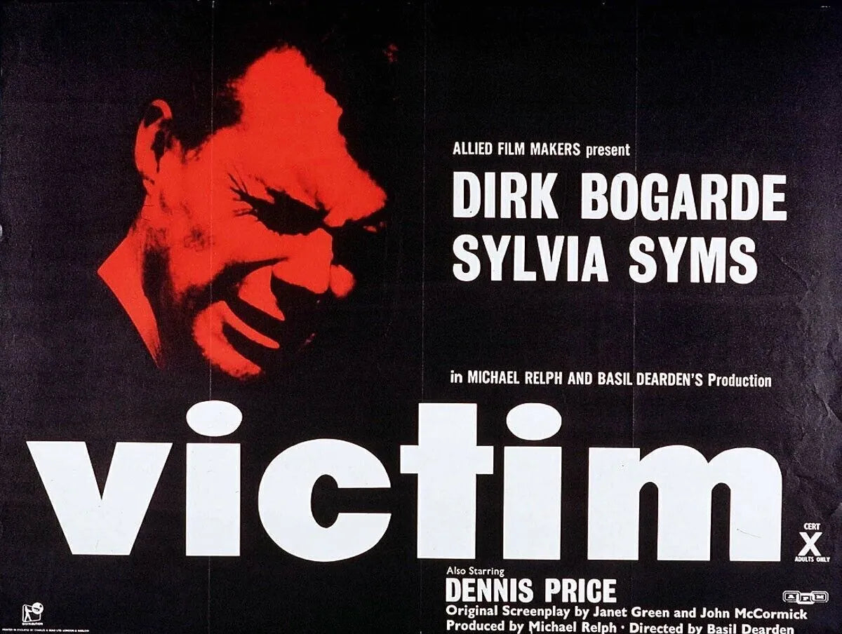 LA VICTIME, DIRK BOGARDE, 1961, repro affiche de cinema, VINTAGE, HQ