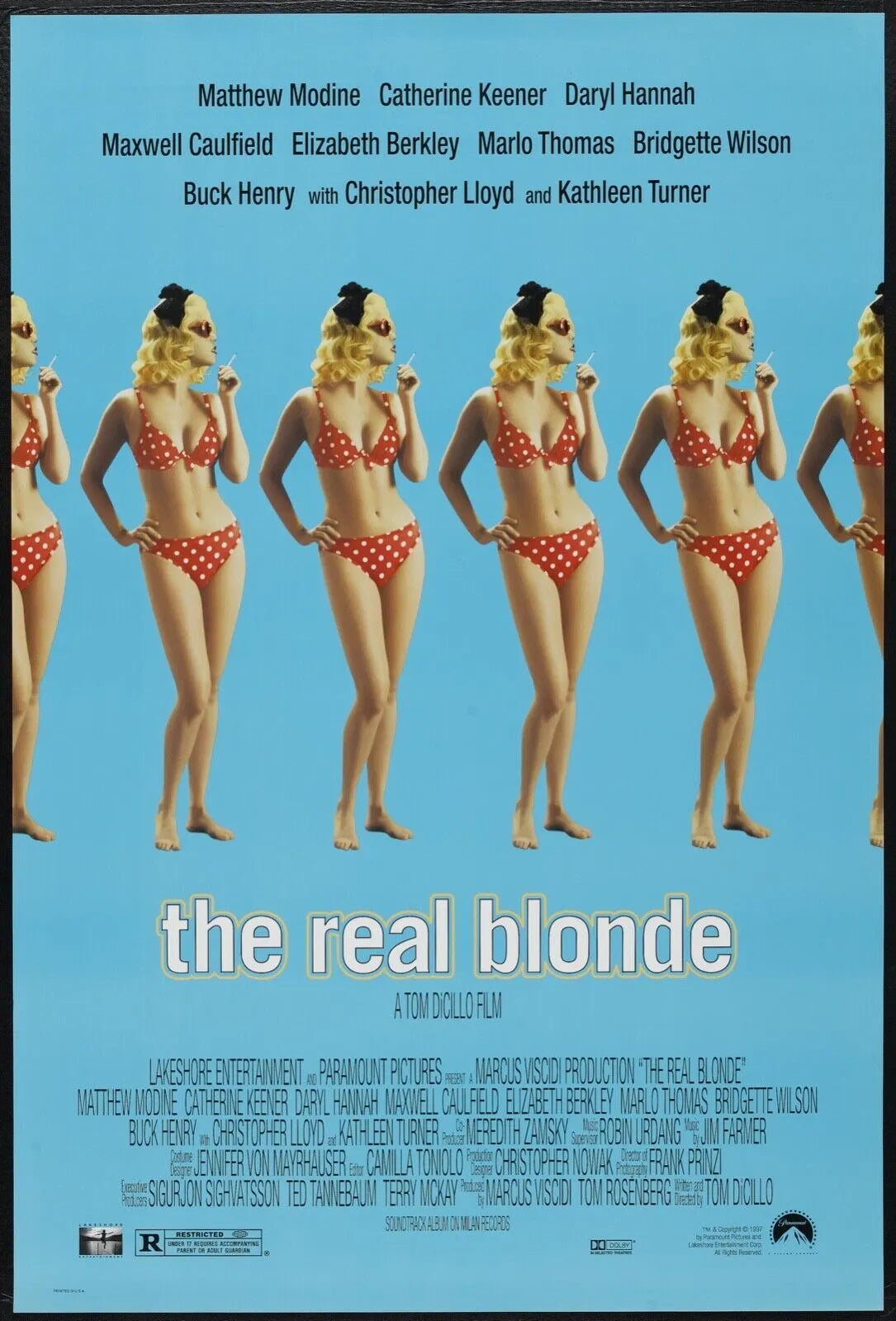 LA VRAIE BLONDE, MATTHEW MODINE, 1997, Repro Affiche Cinema VINTAGE, HQ