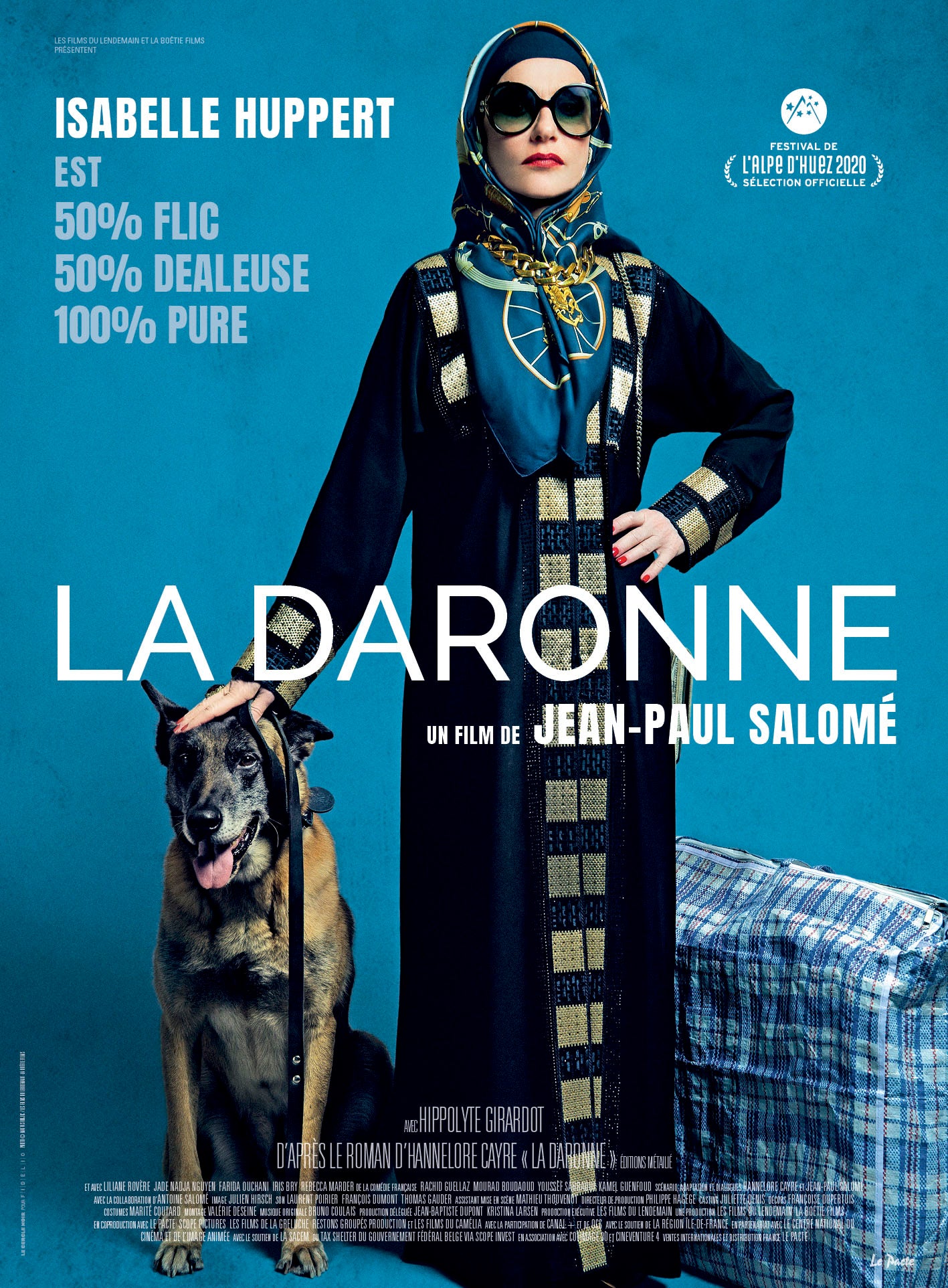 LA DARONNE (2020) | ISABELLE HUPPERT | POSTER CINÉMA VINTAGE | POSTER HUB STUDIO RÉTRO | HQ