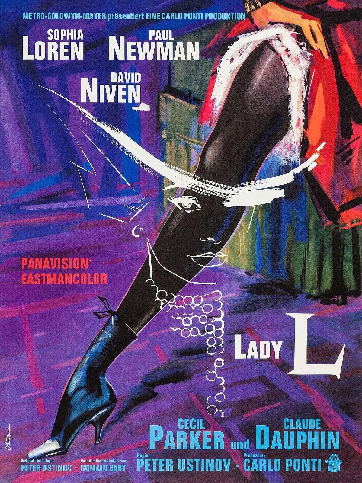 LADY L, SOPHIA LOREN, PAUL NEWMAN, 1965, Repro affiche cinéma, VINTAGE, HQ