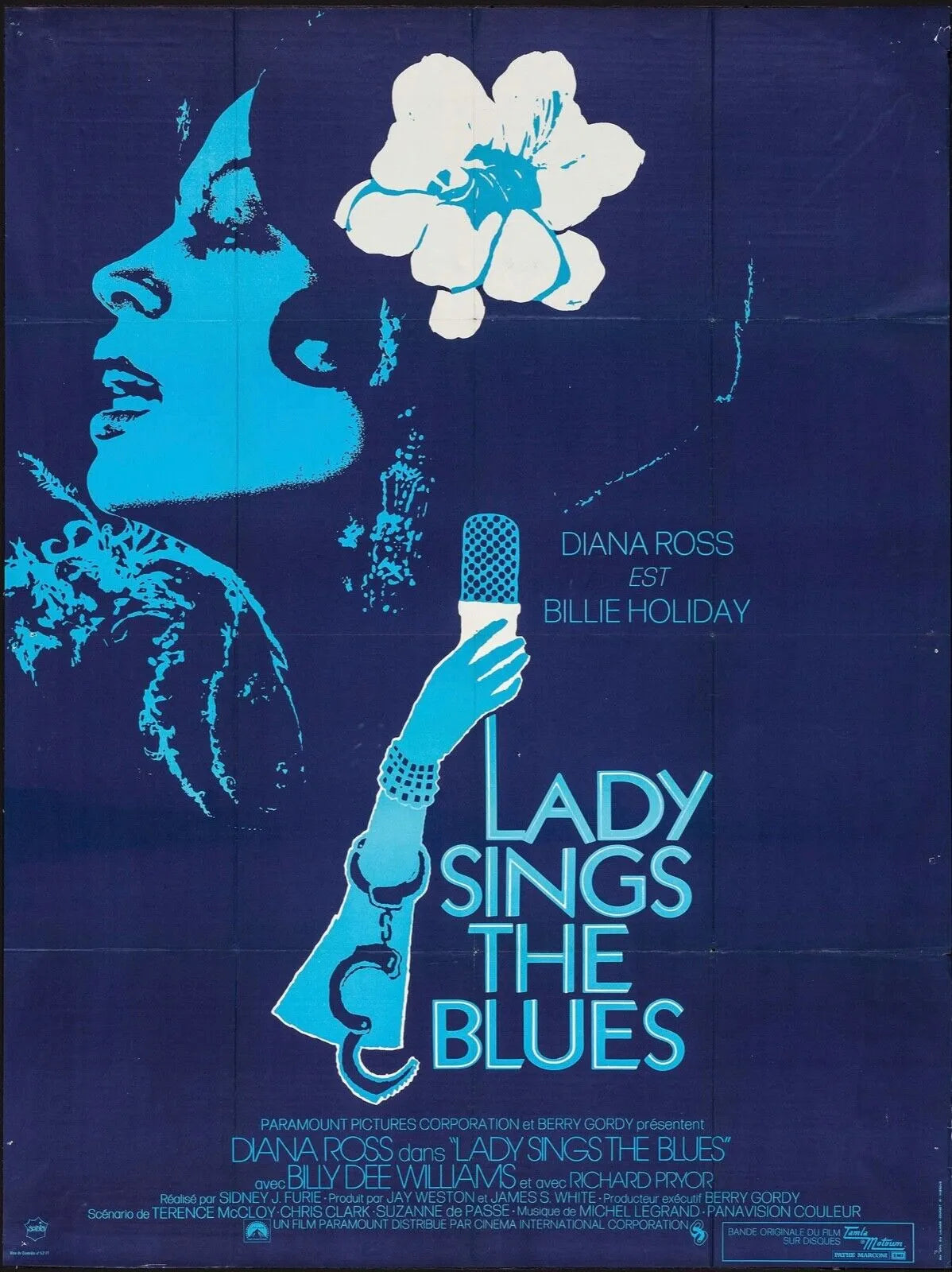 LADY SINGS THE BLUES, DIANA ROSS, 1972, Repro affiche musique VINTAGE, HQ