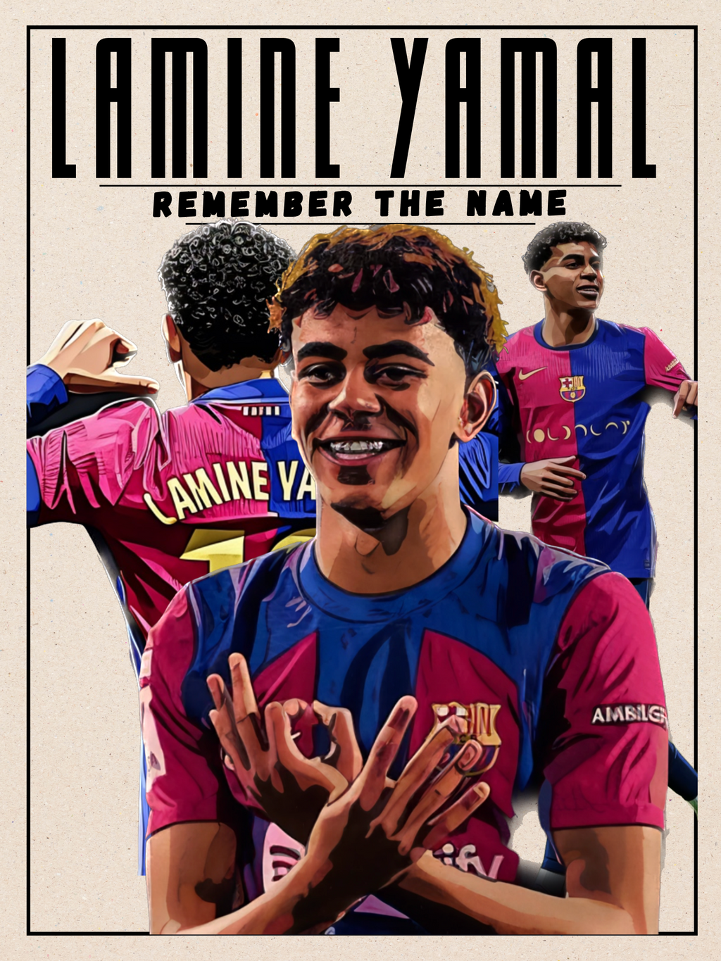 LAMINE YAMAL, FC BARCELONA SPORT POSTER HQ