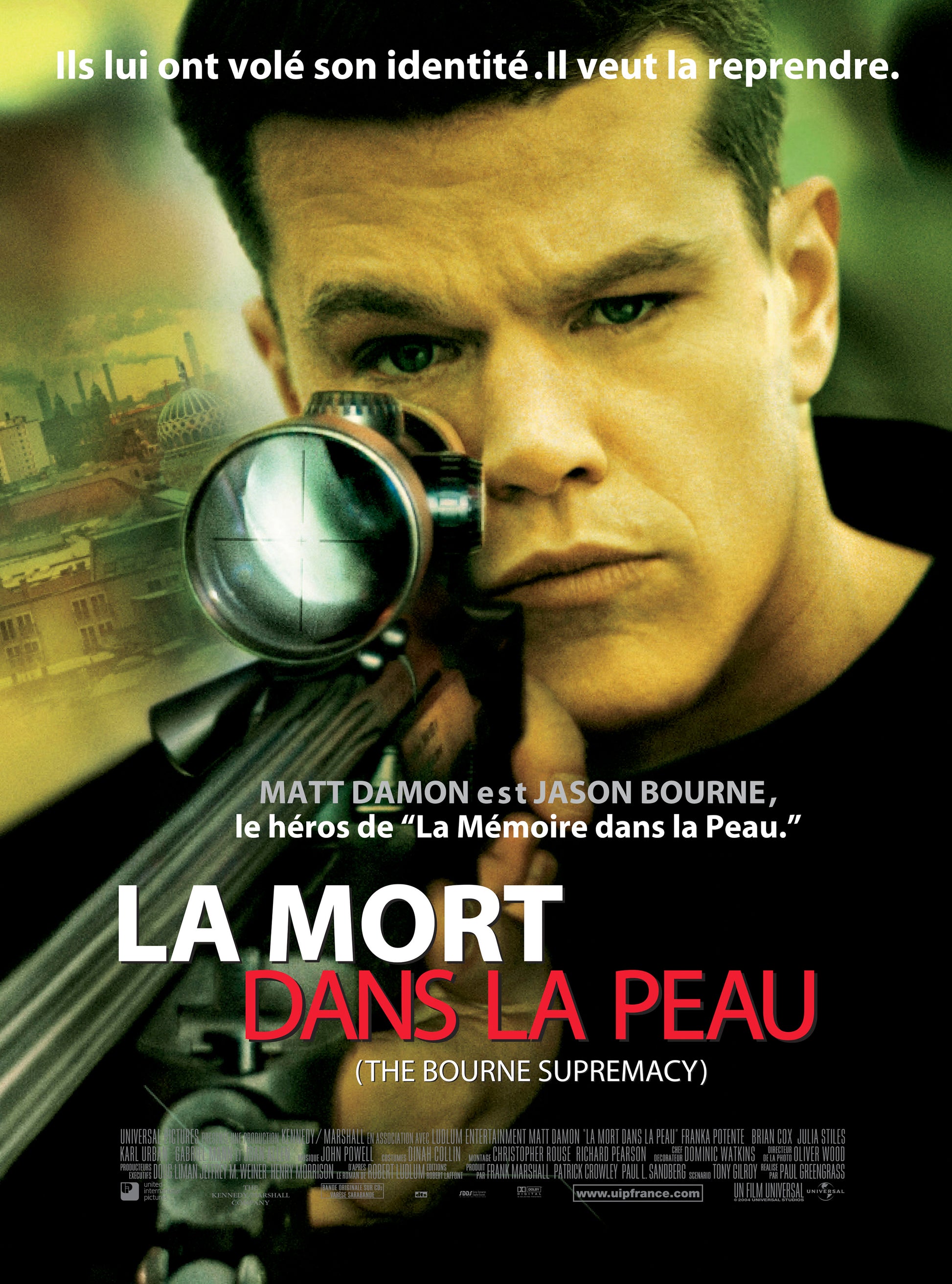 LA MORT DANS LA PEAU (2004) | MATT DAMON | POSTER CINÉMA THRILLER | POSTER HUB STUDIO RÉTRO | HQ