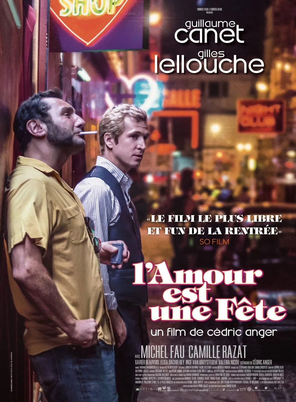 L’AMOUR EST UNE FÊTE, GUILLAUME CANET, 2018, REPRO MOVIE POSTER, VINTAGE, HQ
