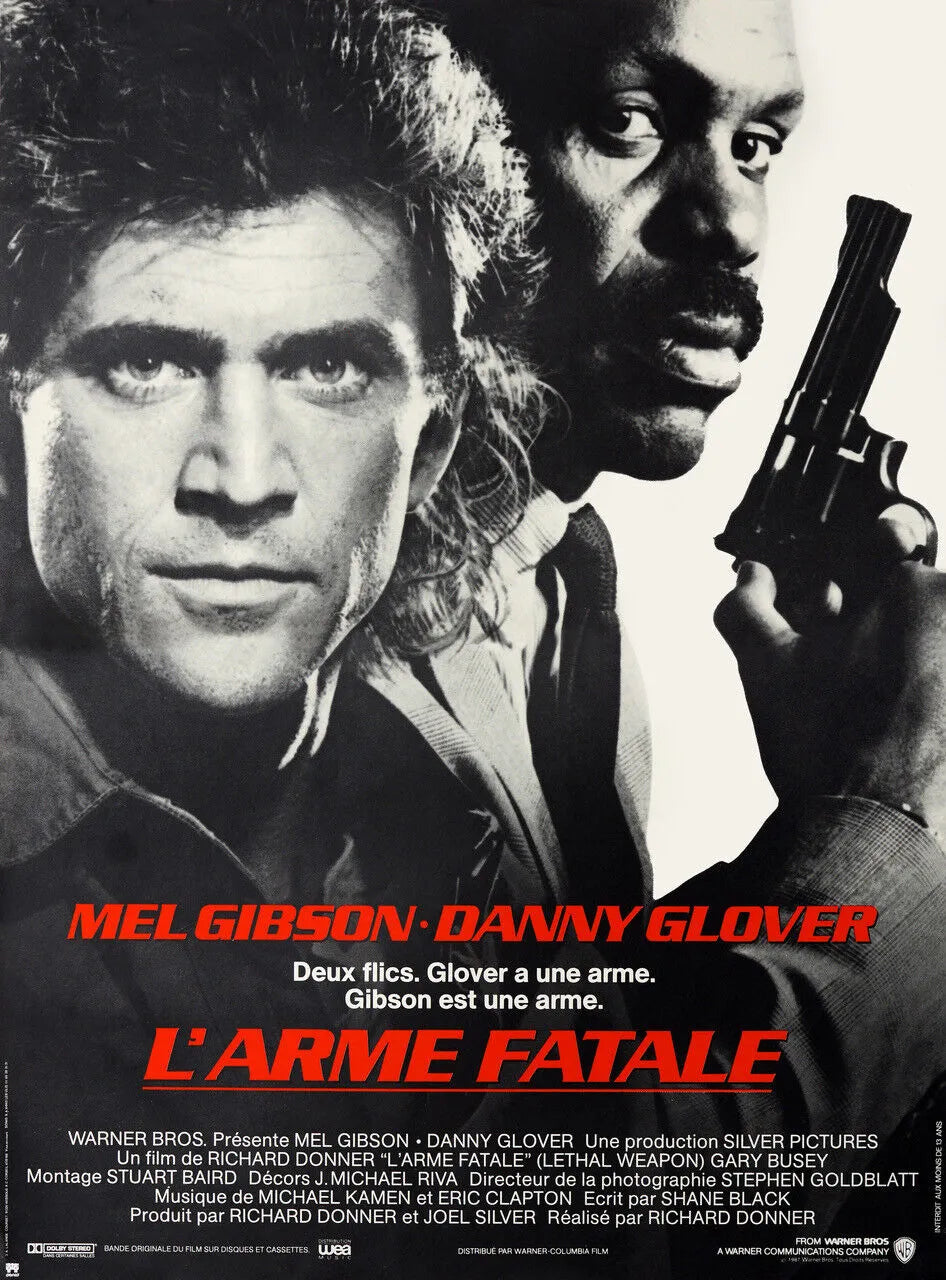 L’ARME FATALE – MEL GIBSON – 1987 – REPRO AFFICHE DE CINÉMA VINTAGE HQ