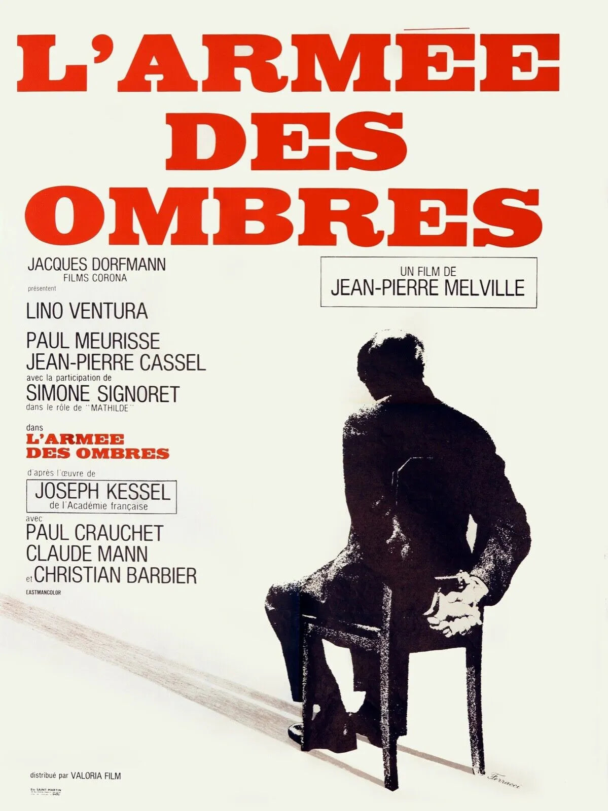 L’ARMÉE DES OMBRES – LINO VENTURA – 1969 – REPRO AFFICHE DE CINÉMA VINTAGE HQ