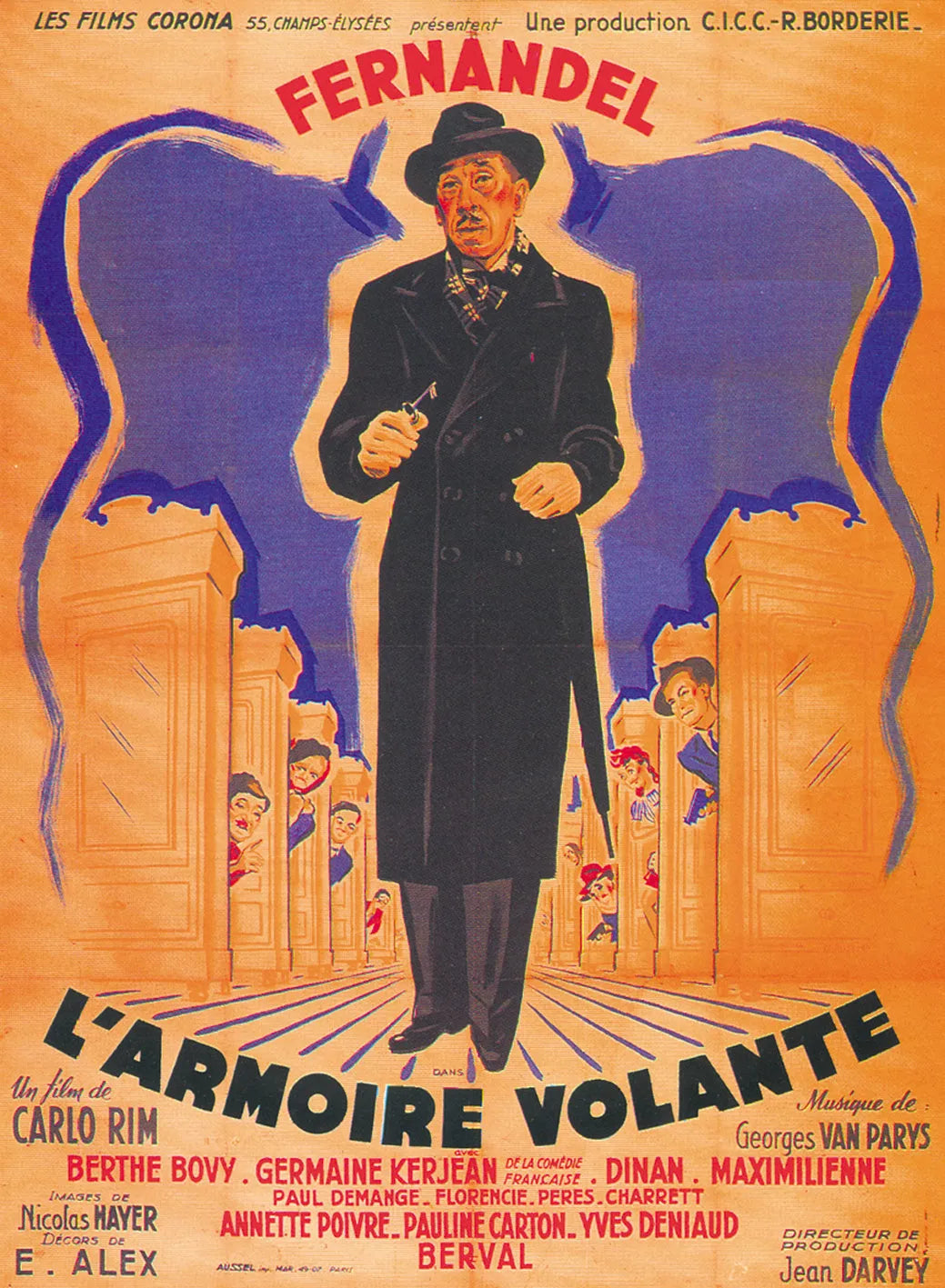 L'ARMOIRE VOLANTE, FERNANDEL, 1937, REPRO MOVIE POSTER, VINTAGE, HQ