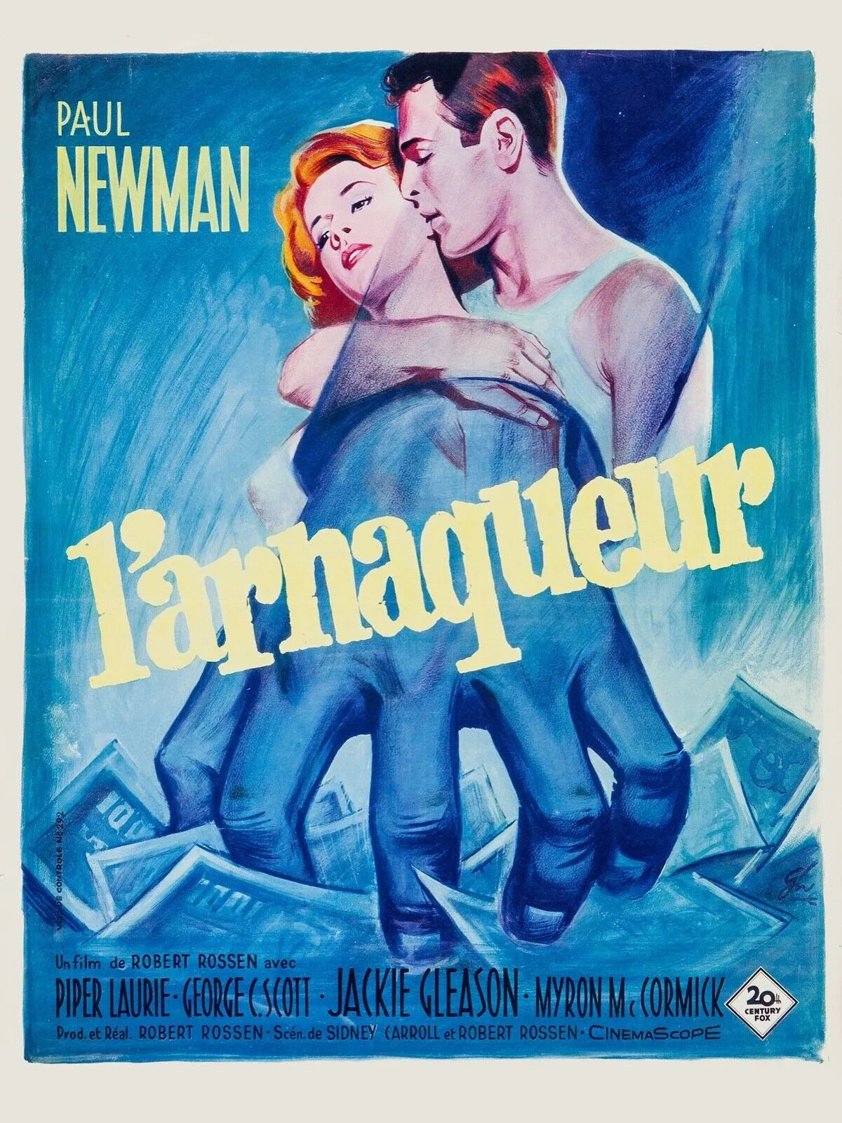 L’ARNAQUEUR, PAUL NEWMAN, 1961, REPRO MOVIE POSTER, VINTAGE, HQ