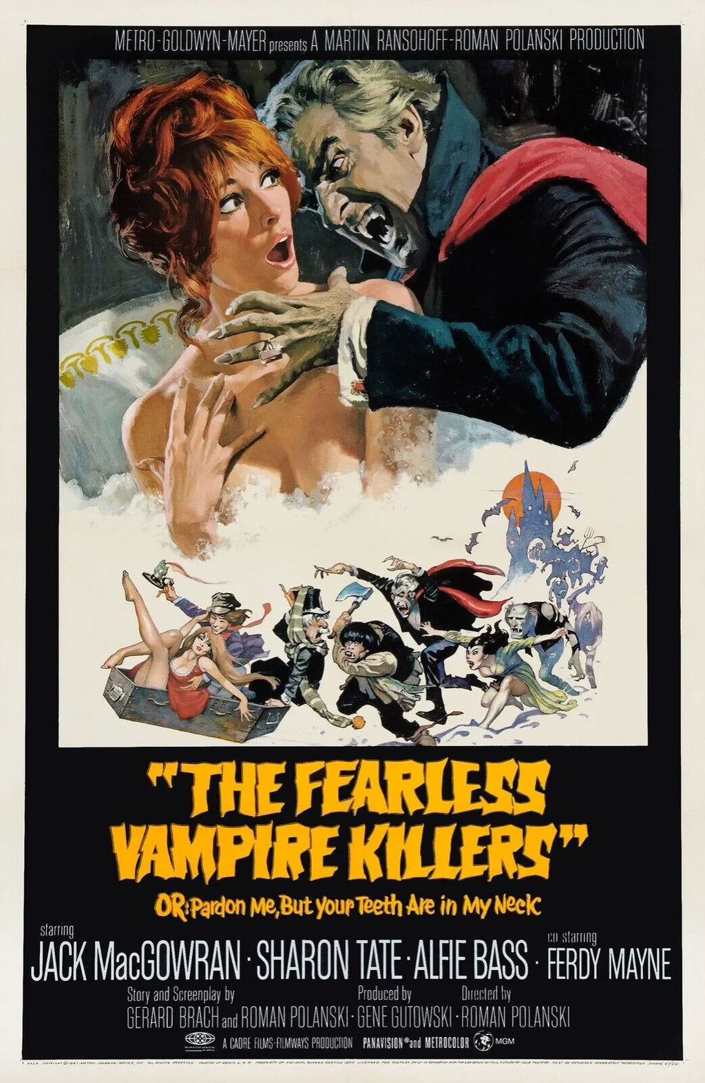 LE BAL DES VAMPIRES – THE FEARLESS VAMPIRE KILLERS, SHARON TATE, 1967, REPRO AFFICHE CINÉMA VINTAGE, HQ