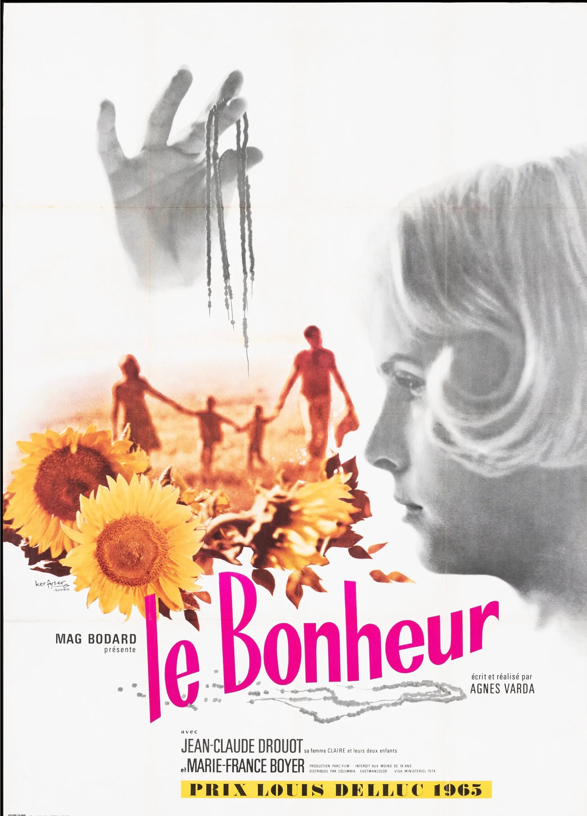 LE BONHEUR, JEAN-CLAUDE DROUOT, 1965, REPRO MOVIE POSTER, VINTAGE, HQ