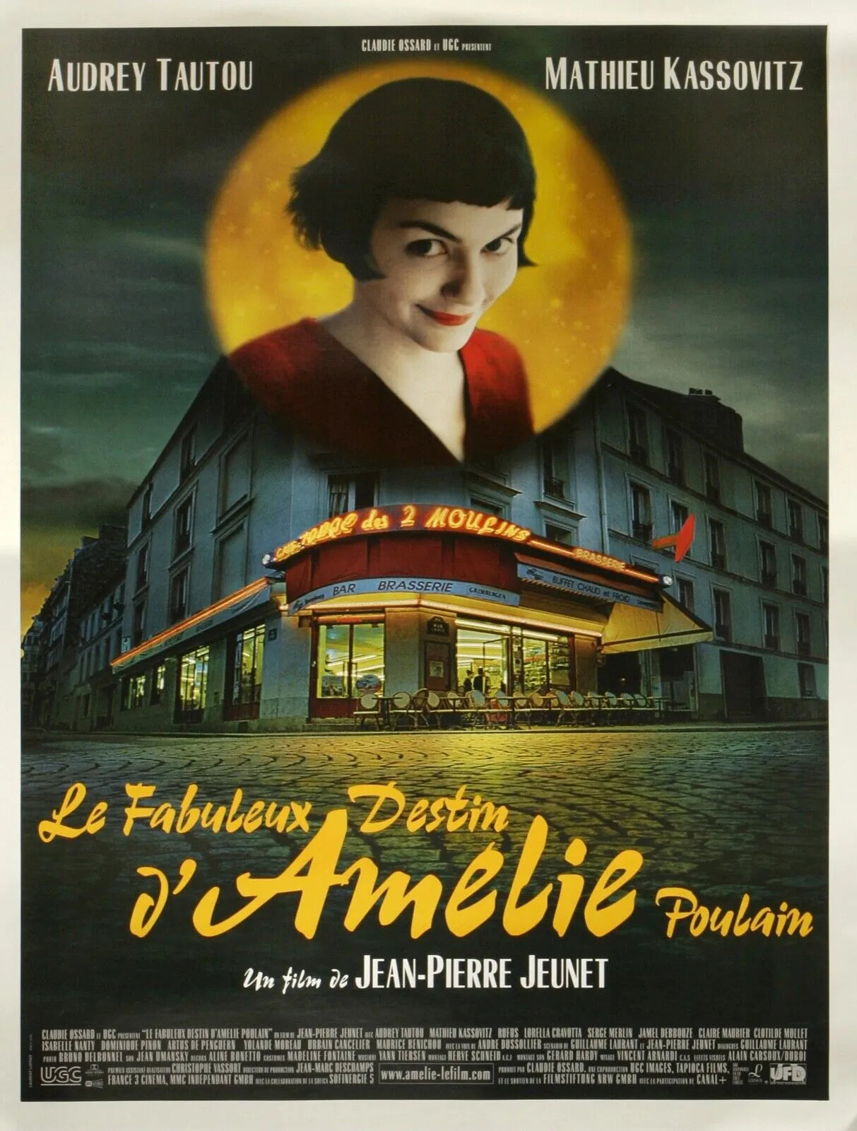 LE FABULEUX DESTIN D’AMÉLIE POULAIN, AUDREY TAUTOU, 2001, REPRO AFFICHE CINÉMA VINTAGE, HQ