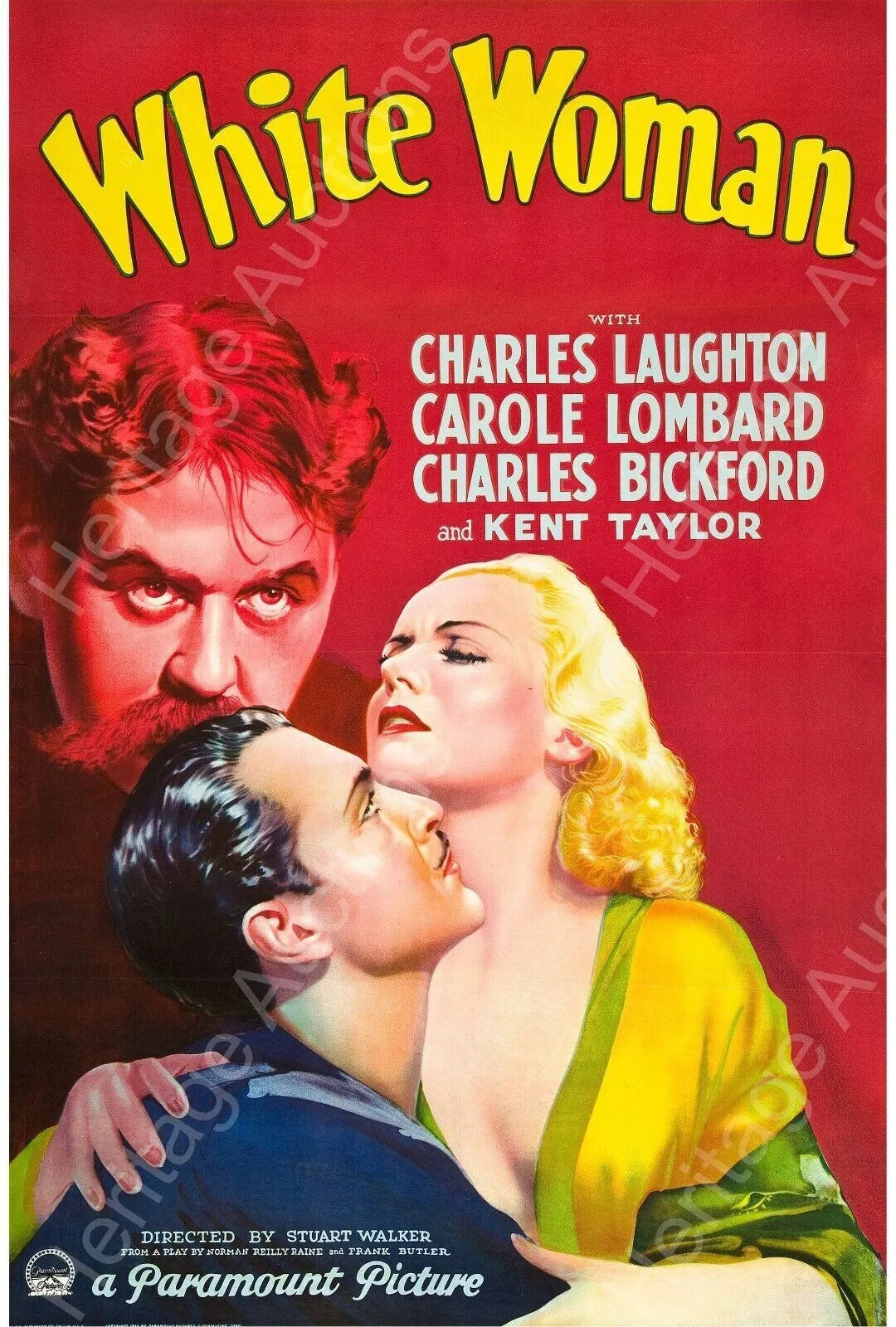 LE FOU DES ILES, CAROLE LOMBARD, 1933, repro affiche cinéma, VINTAGE, HQ