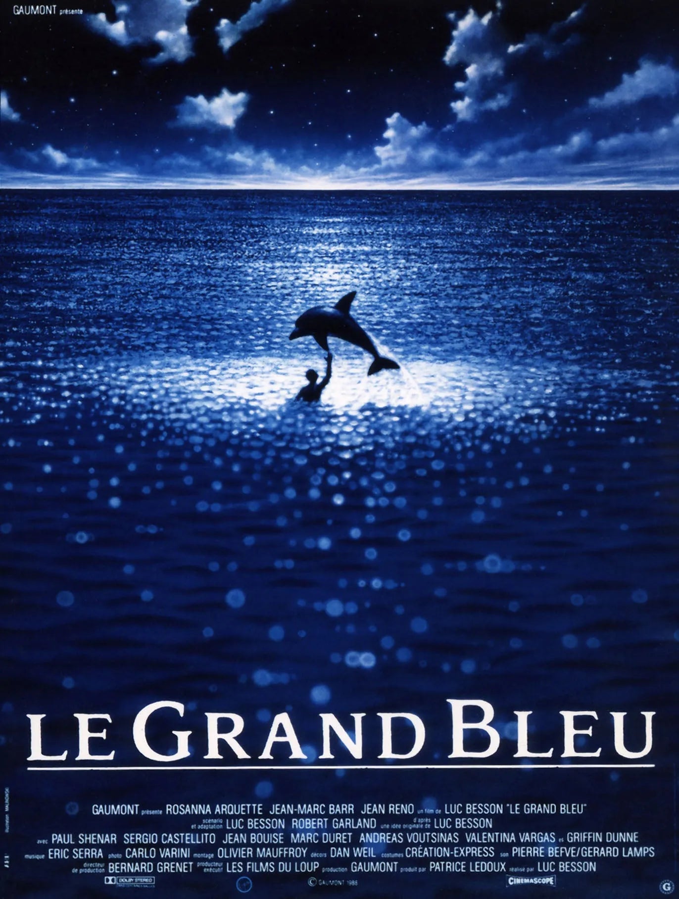 LE GRAND BLEU (1988) – AVEC JEAN RENO & JEAN-MARC BARR –– REPRO MOVIE POSTER, VINTAGE, HQ