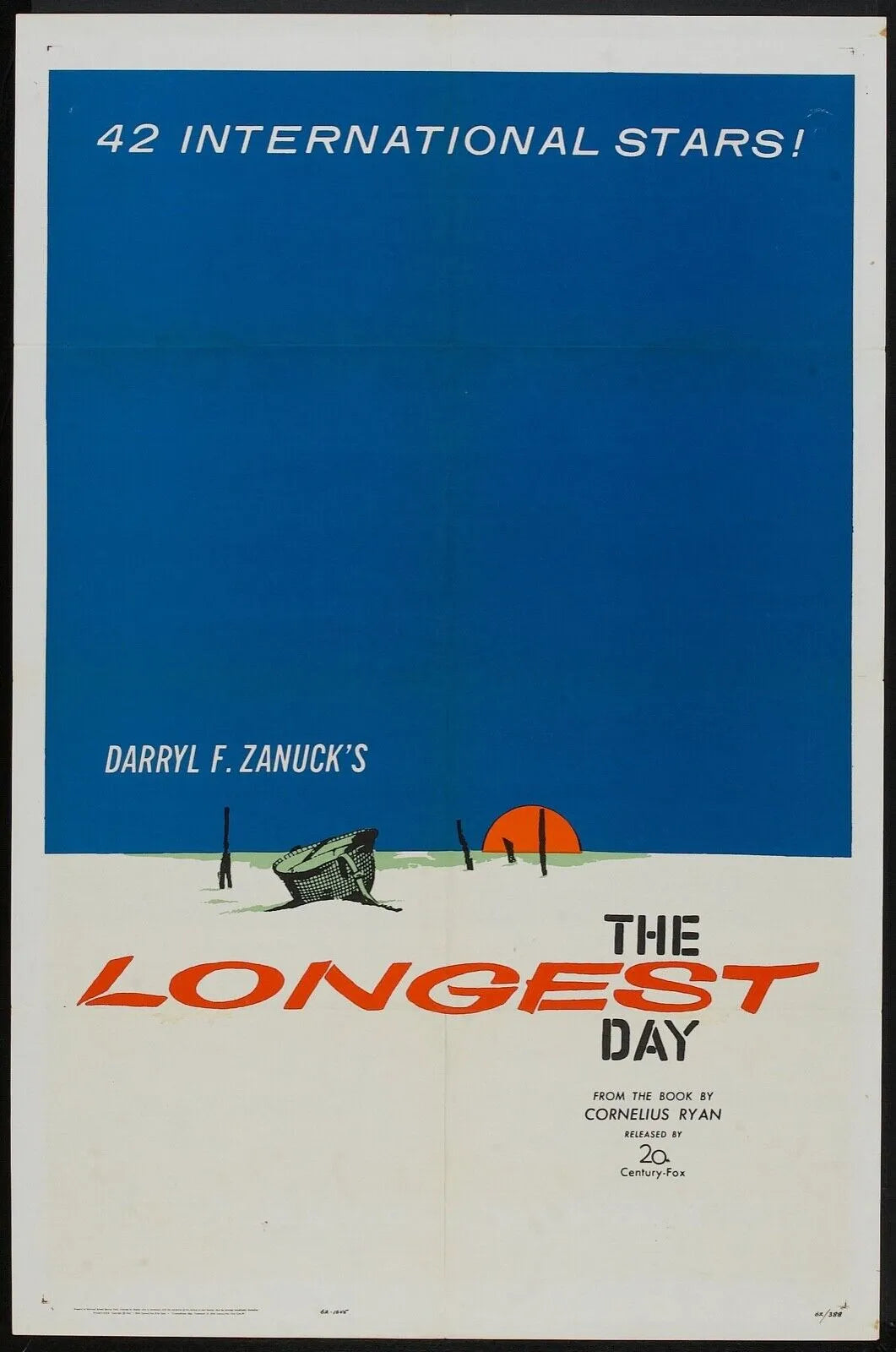 LE JOUR LE PLUS LONG, THE LONGEST DAY, 1962, REPRO AFFICHE CINEMA, VINTAGE, HQ