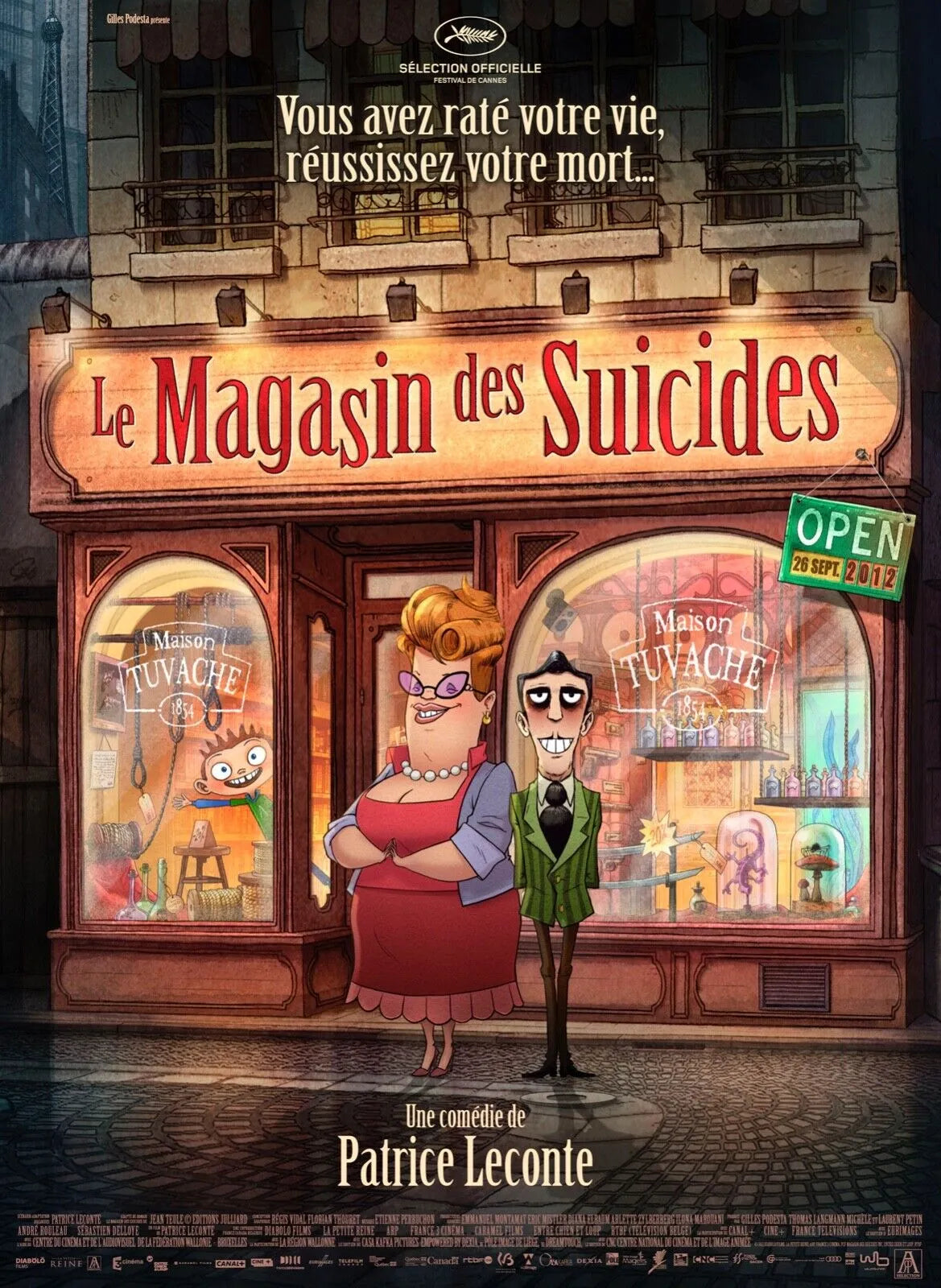 LE MAGASIN DES SUICIDES – PATRICE LECONTE, 2012, Repro affiche cinema, VINTAGE, HQ