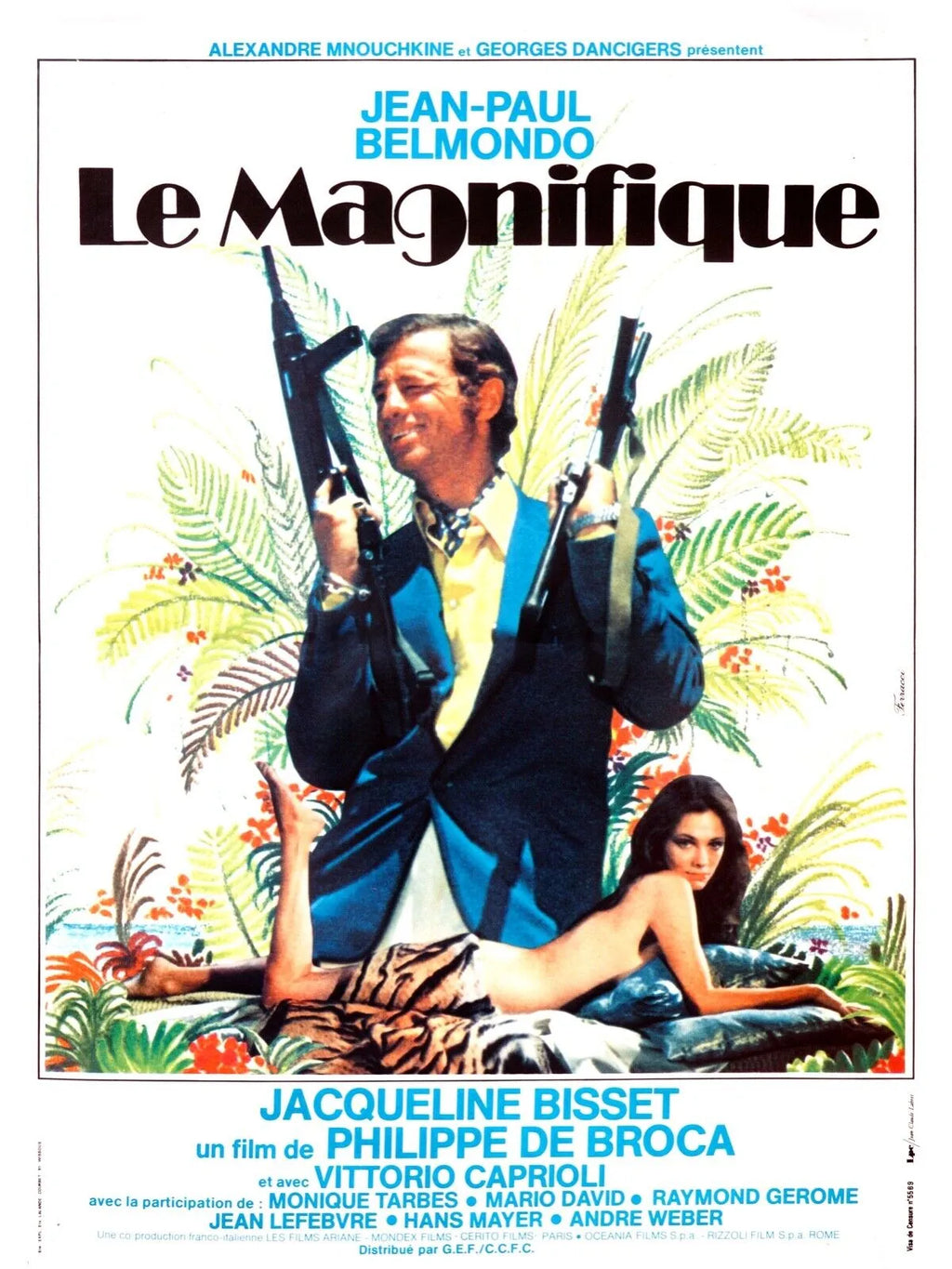 LE MAGNIFIQUE, JEAN-PAUL BELMONDO, 1973, REPRO AFFICHE CINÉMA, VINTAGE, HQ