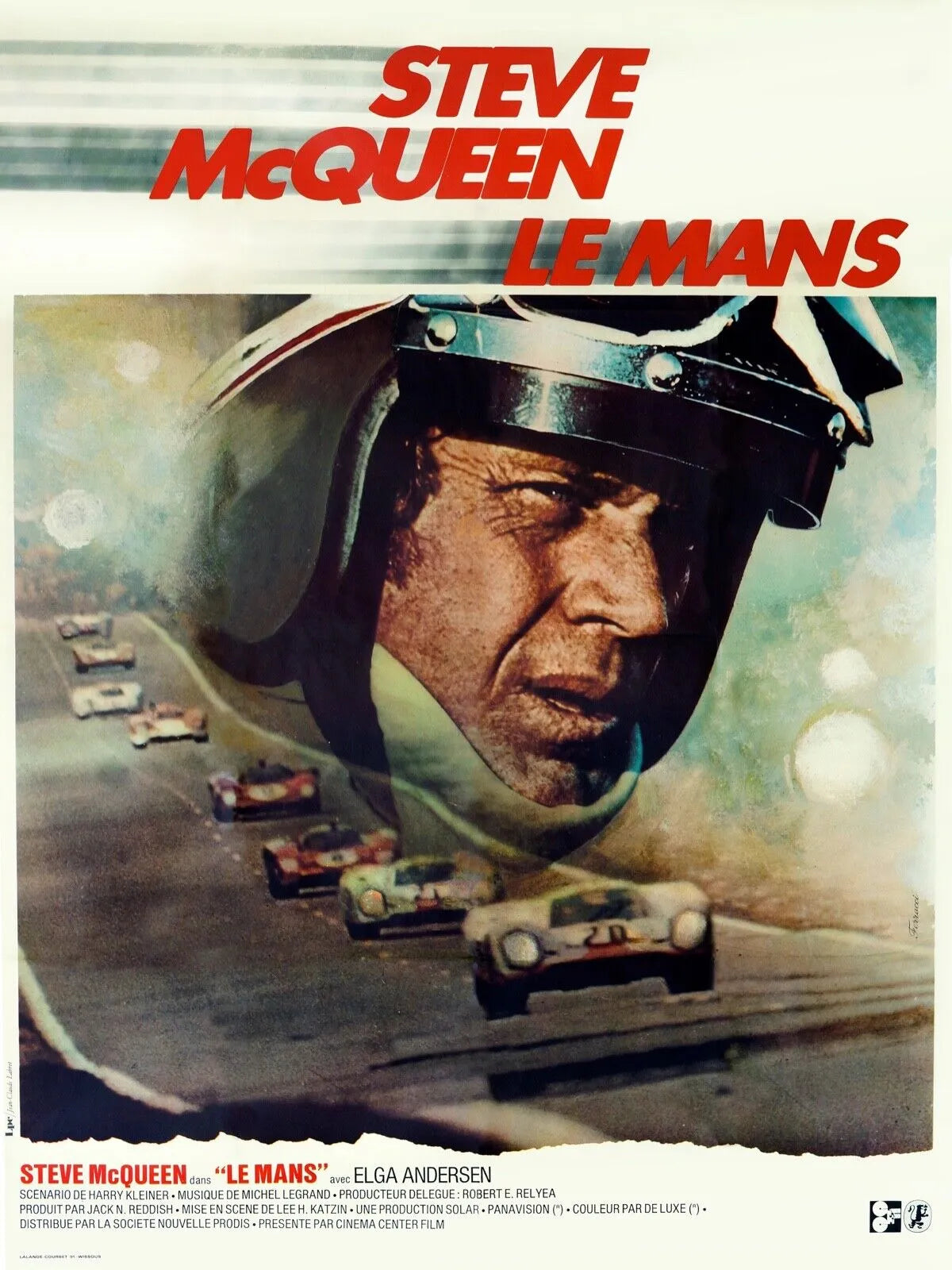 LE MANS, STEVE MCQUEEN, 1971, repro affiche de cinéma, VINTAGE, HQ