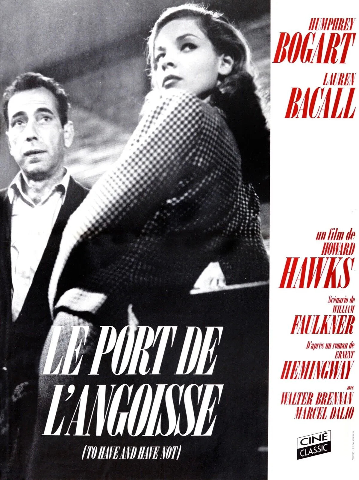 LE PORT DE L’ANGOISSE – HUMPHREY BOGART, 1944 – REPRO AFFICHE CINÉMA VINTAGE