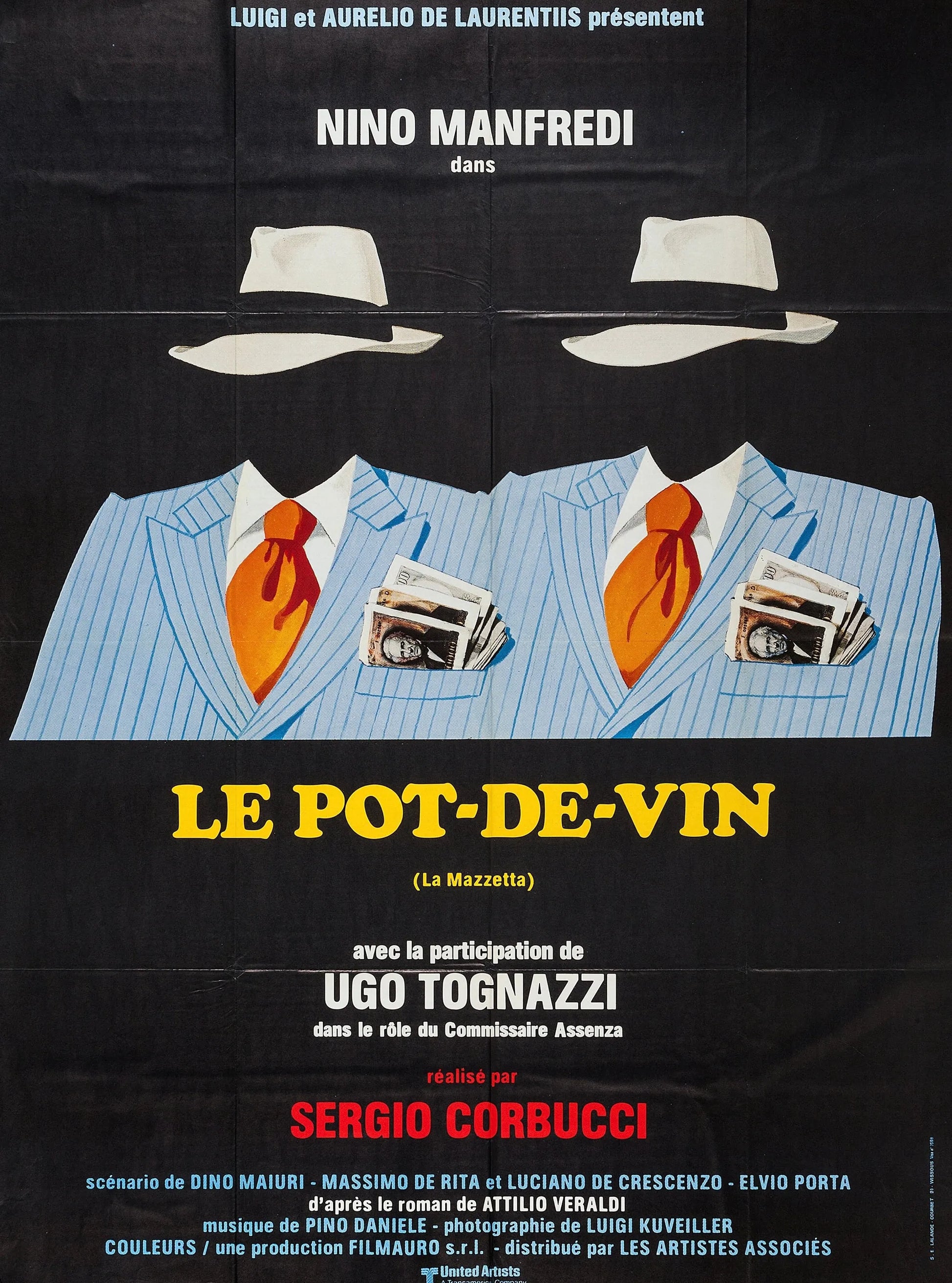 LE POT DE VIN, NINO MANFREDI, 1978, REPRO MOVIE POSTER, VINTAGE, HQ